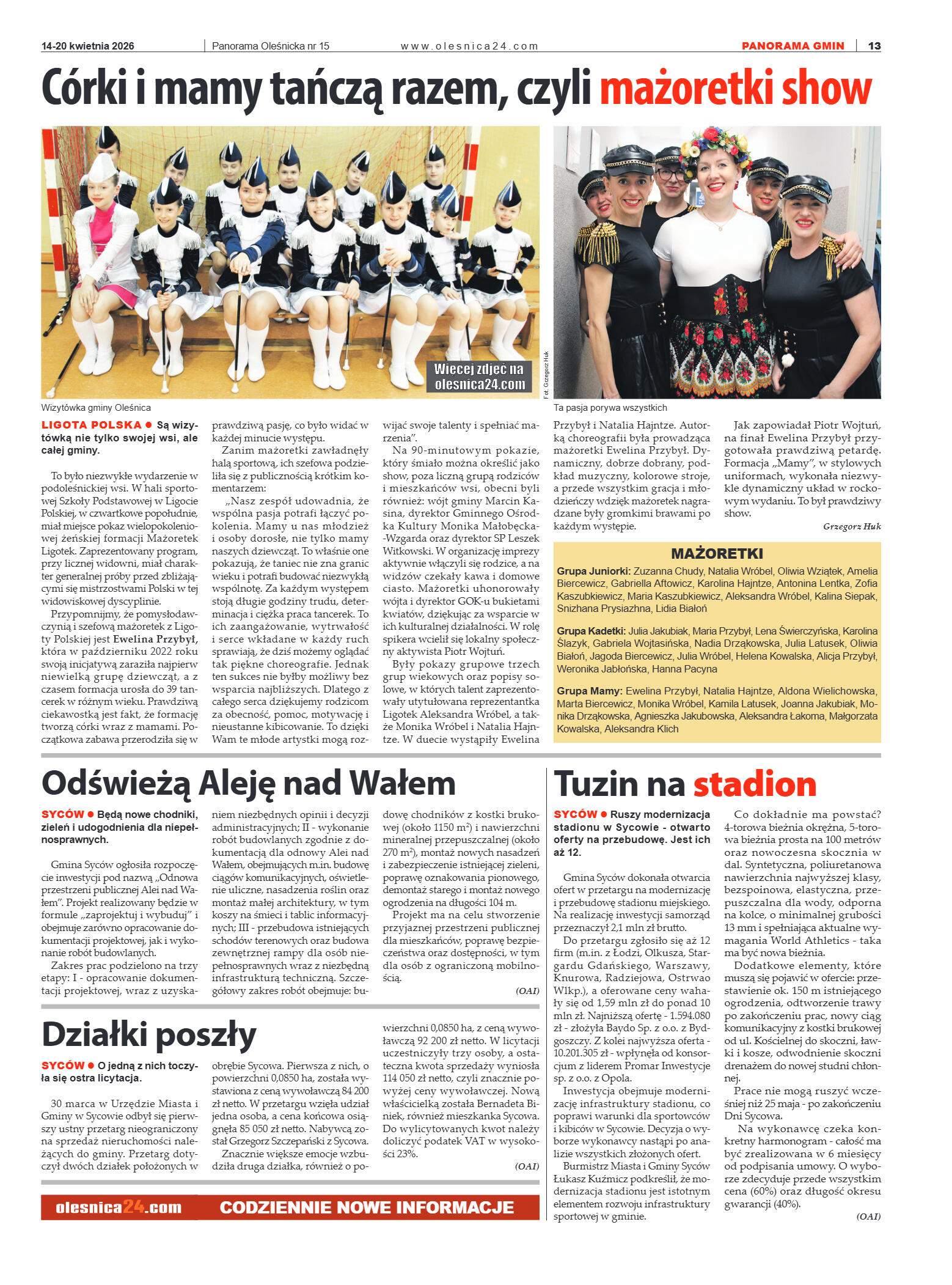 Panorama Oleśnicka nr 15 z 14 kwietnia 2026 - strona 13