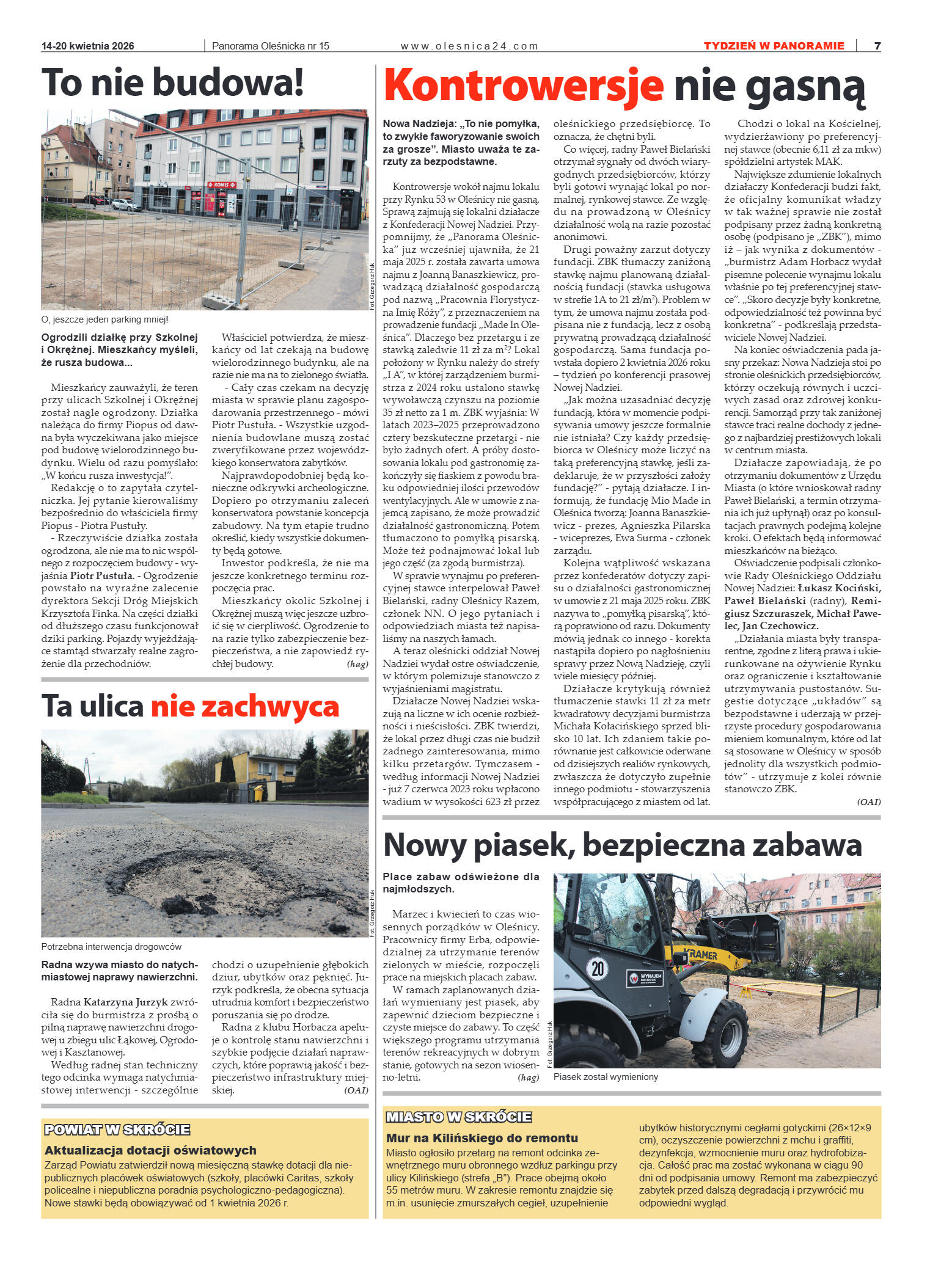 Panorama Oleśnicka nr 15 z 14 kwietnia 2026 - strona 7