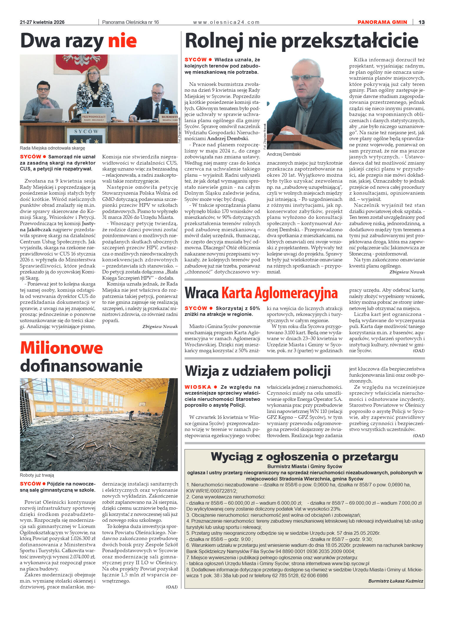 Panorama Oleśnicka nr 16 z 21 kwietnia 2025 - strona 13