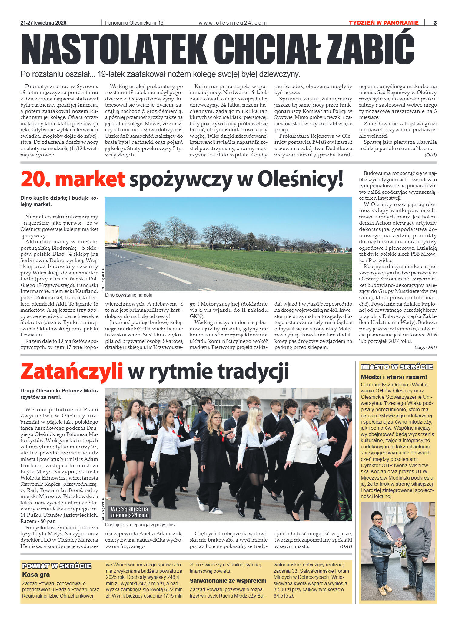 Panorama Oleśnicka nr 16 z 21 kwietnia 2025 - strona 3