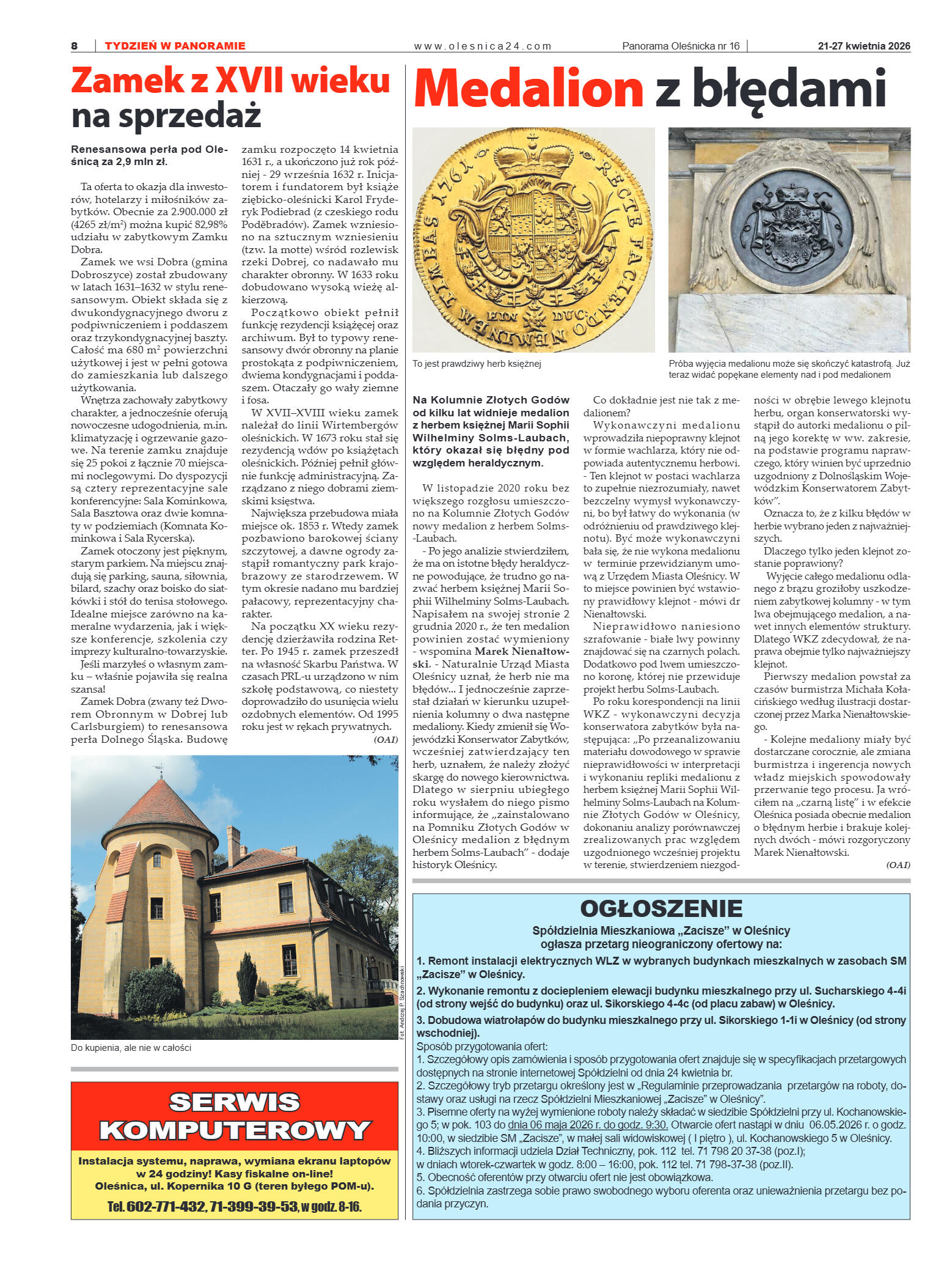 Panorama Oleśnicka nr 16 z 21 kwietnia 2025 - strona 8
