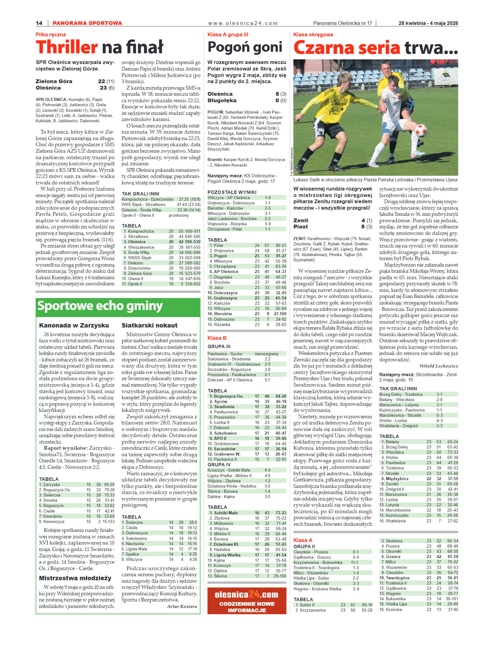 Panorama Oleśnicka nr 17 z 28 kwietnia 2026 - strona 14