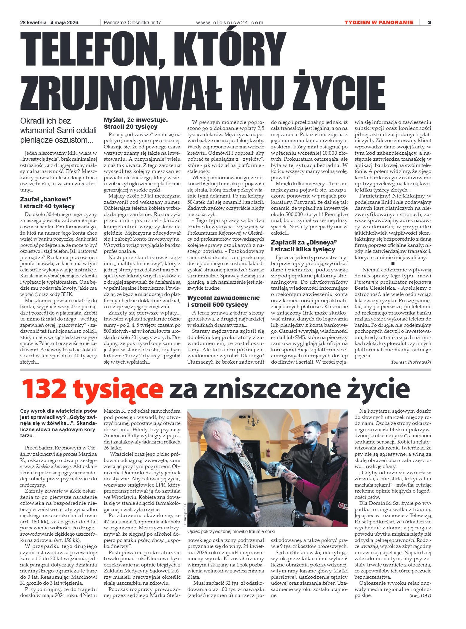 Panorama Oleśnicka nr 17 z 28 kwietnia 2026 - strona 3