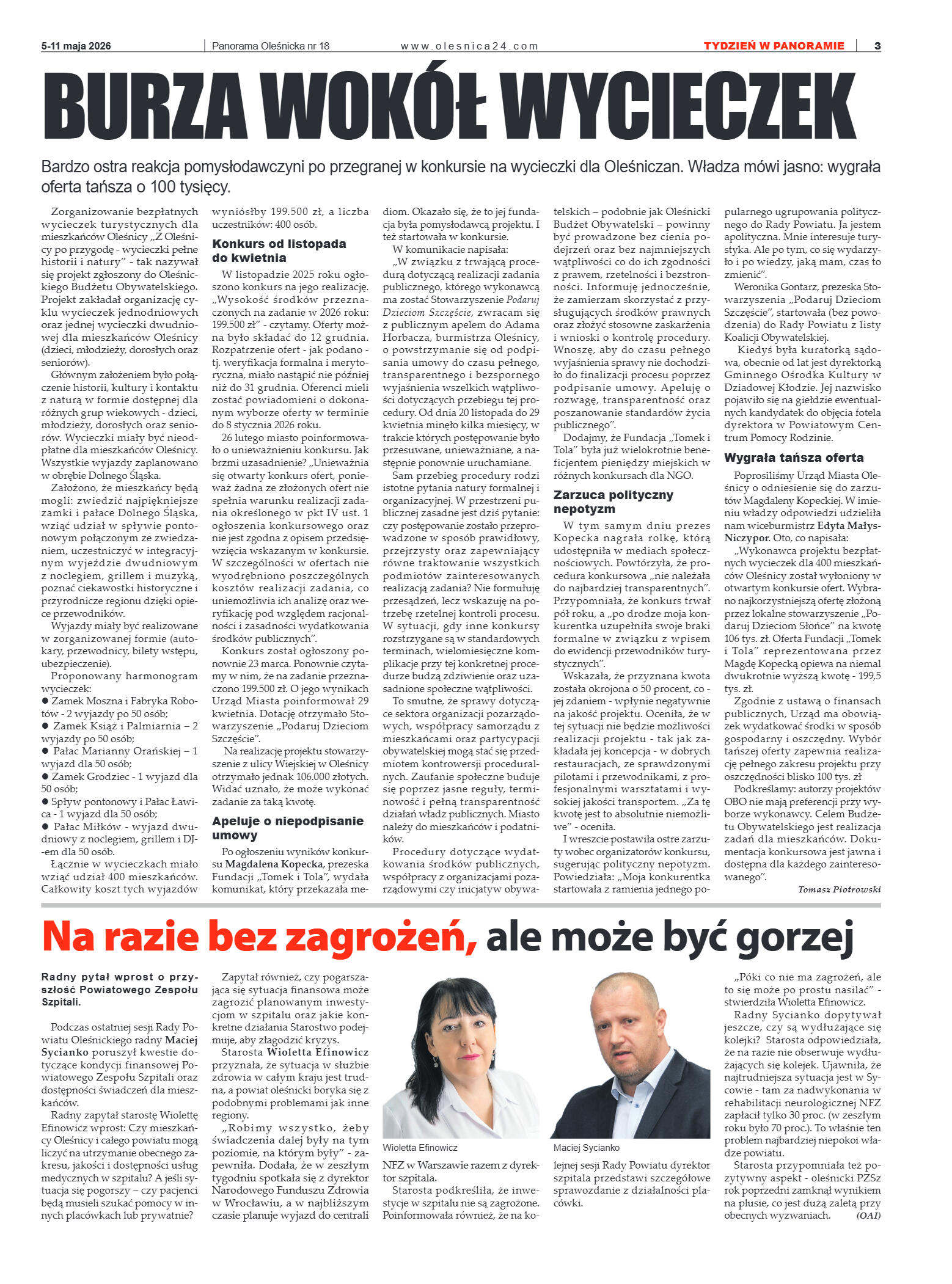 Panorama Oleśnicka nr 18 z 5 maja 2026 - strona 3
