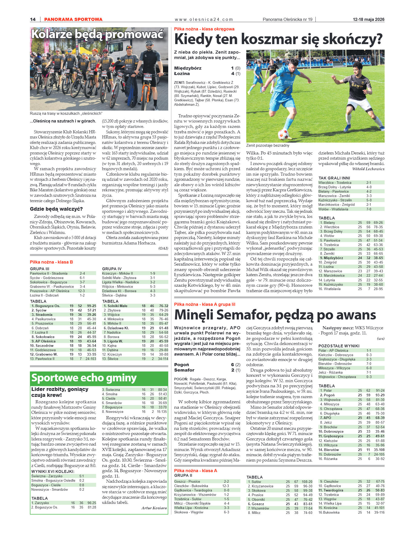 Panorama Oleśnicka nr 19 z 12 maja 2026 - strona 14