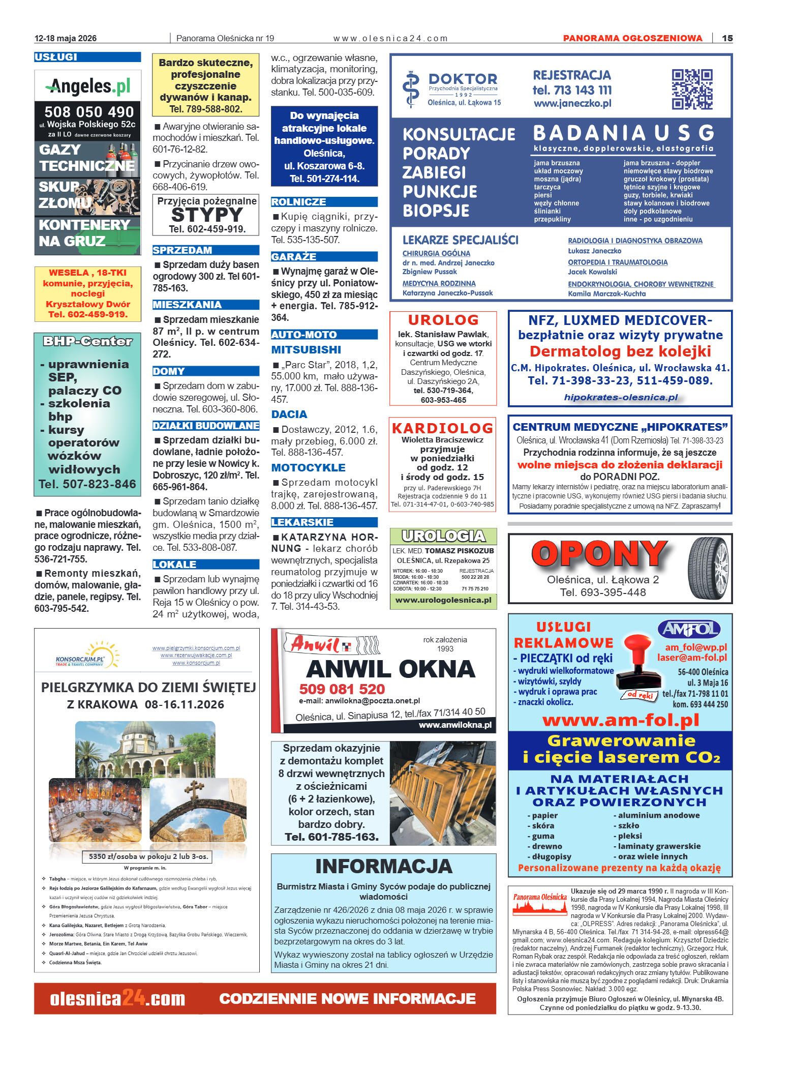 Panorama Oleśnicka nr 19 z 12 maja 2026 - strona 15