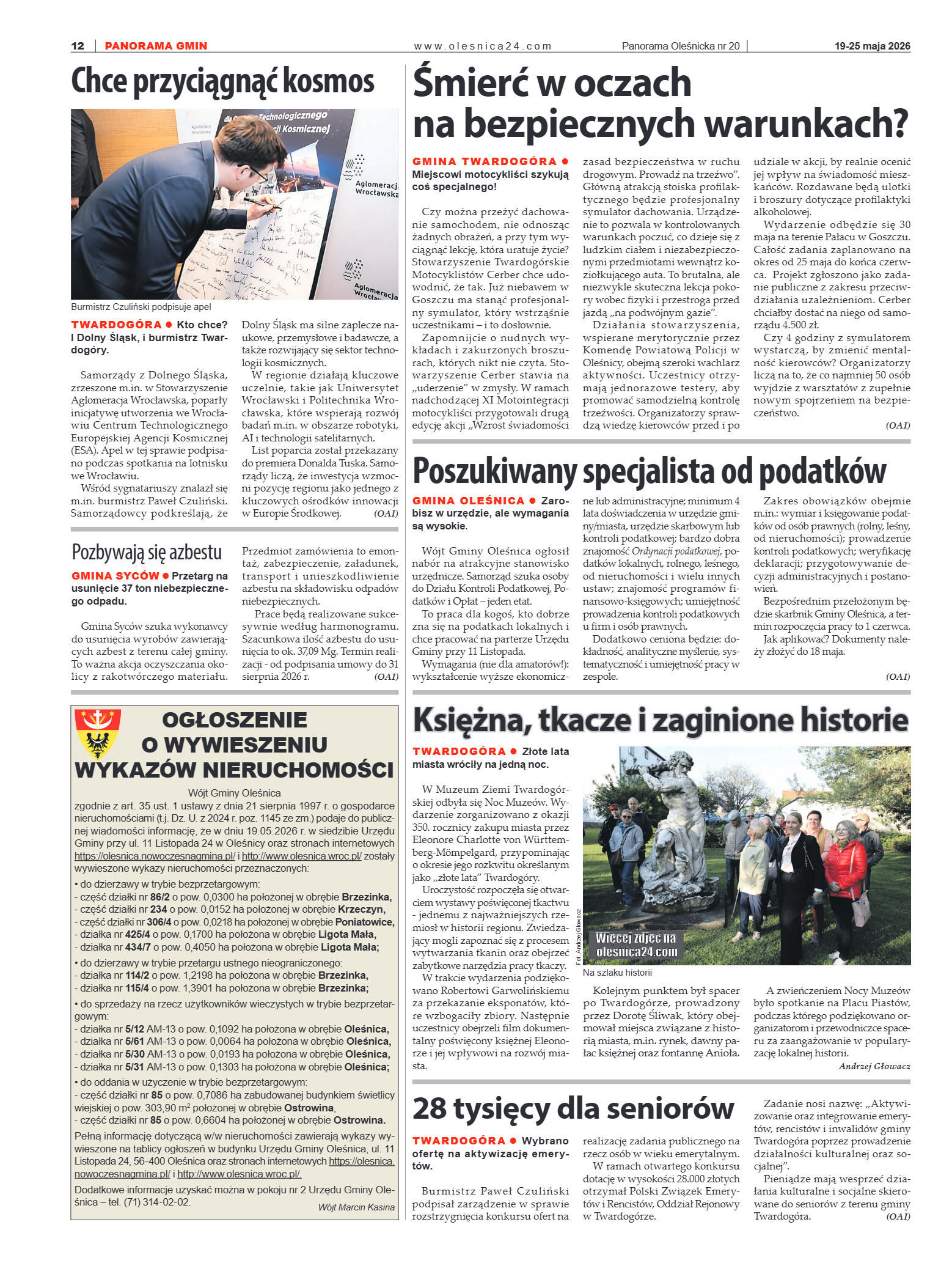Panorama Oleśnicka nr 20 z 19 maja 2026 - strona 12