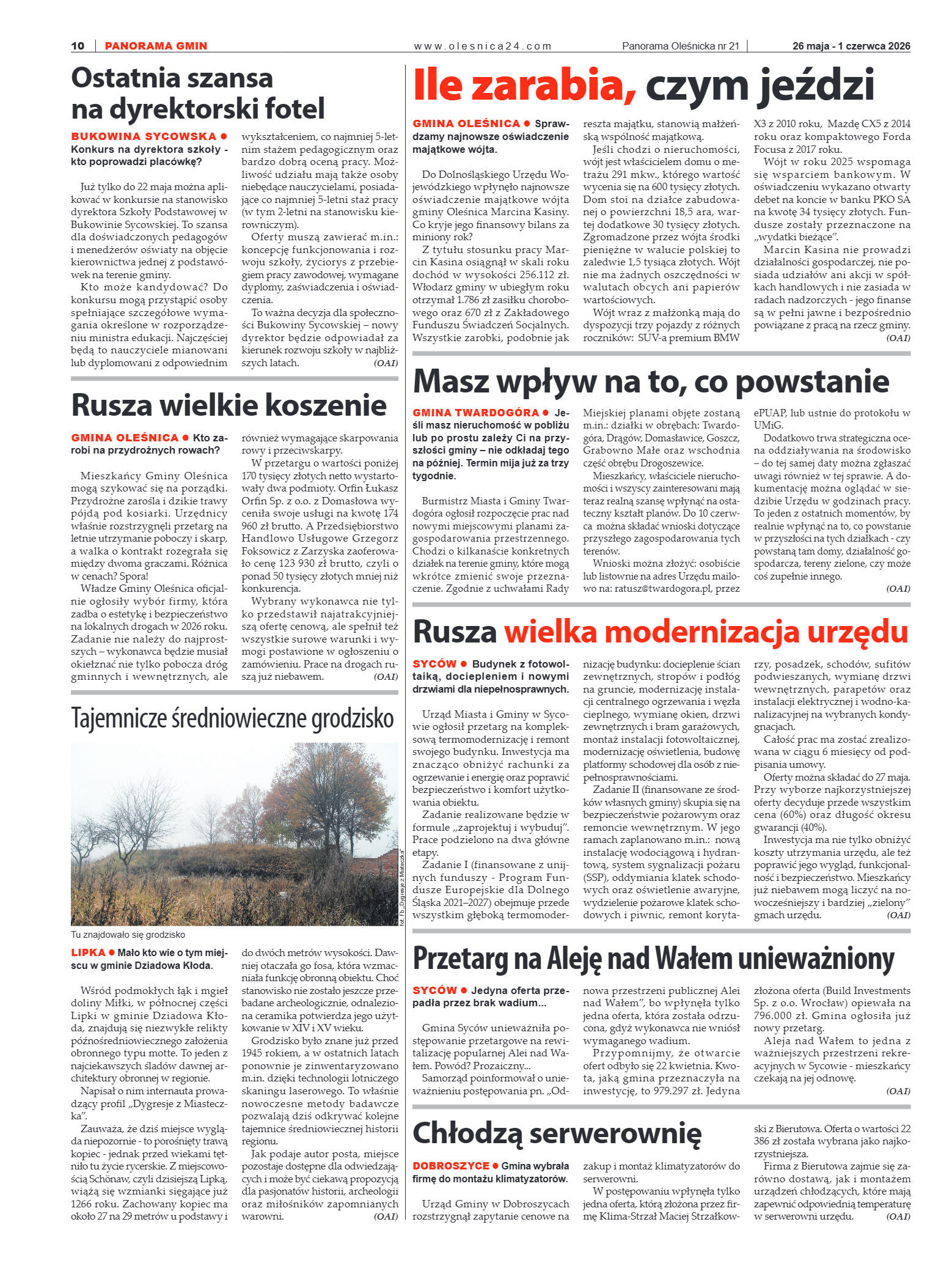 Panorama Oleśnicka nr 21 z 26 maja 2026 - strona 10