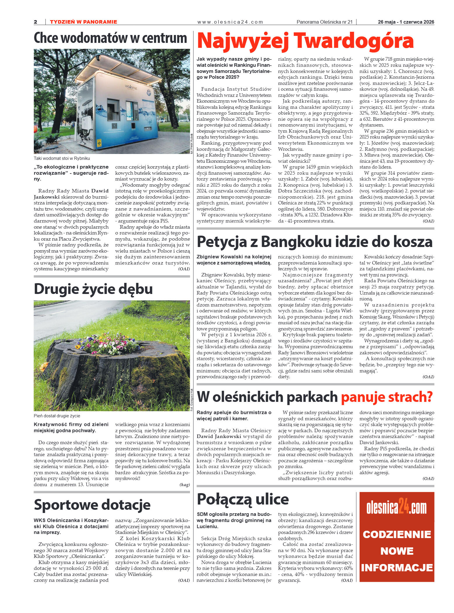 Panorama Oleśnicka nr 21 z 26 maja 2026 - strona 2