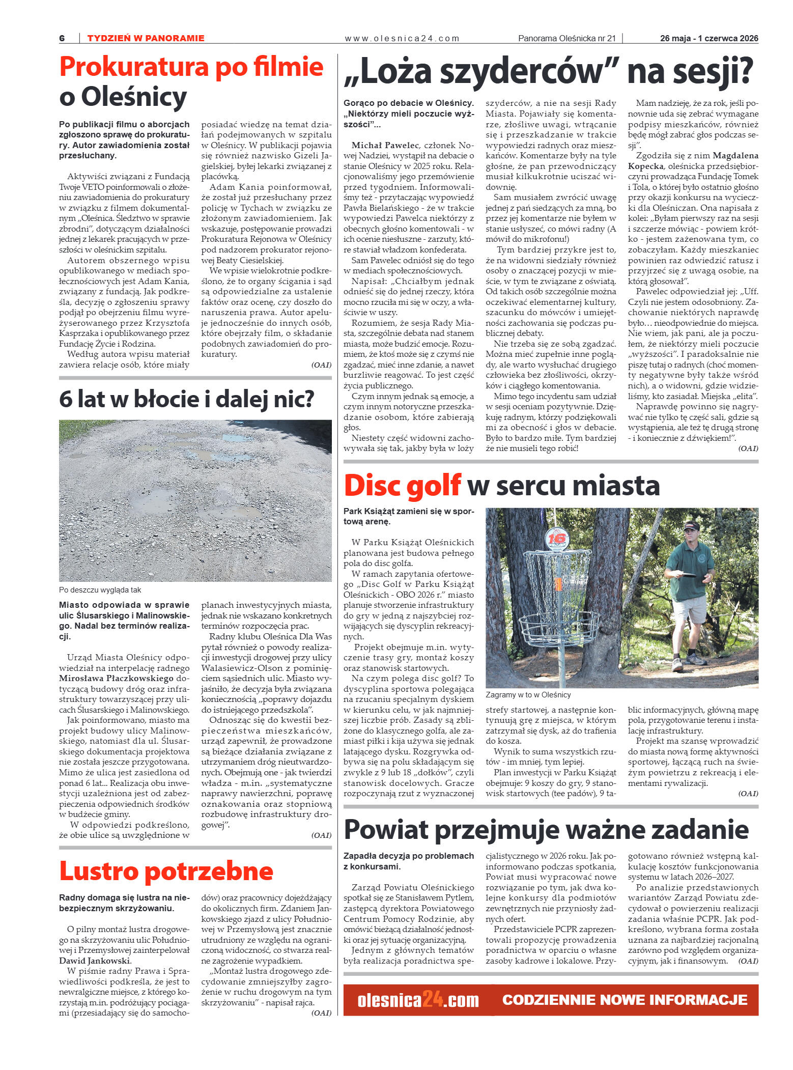 Panorama Oleśnicka nr 21 z 26 maja 2026 - strona 6