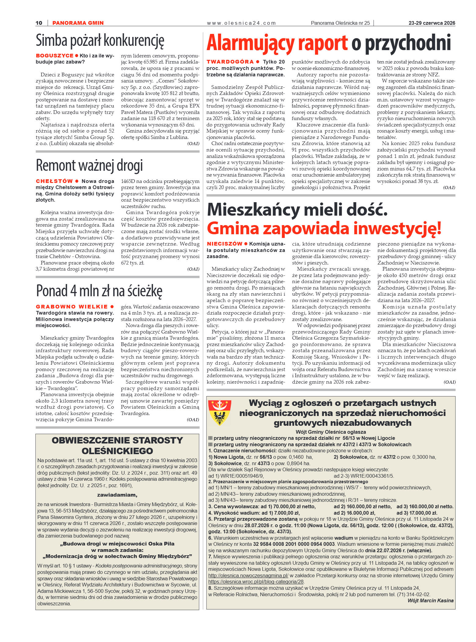 Panorama Oleśnicka nr 25 z 23 czerwca 2026 - strona 10