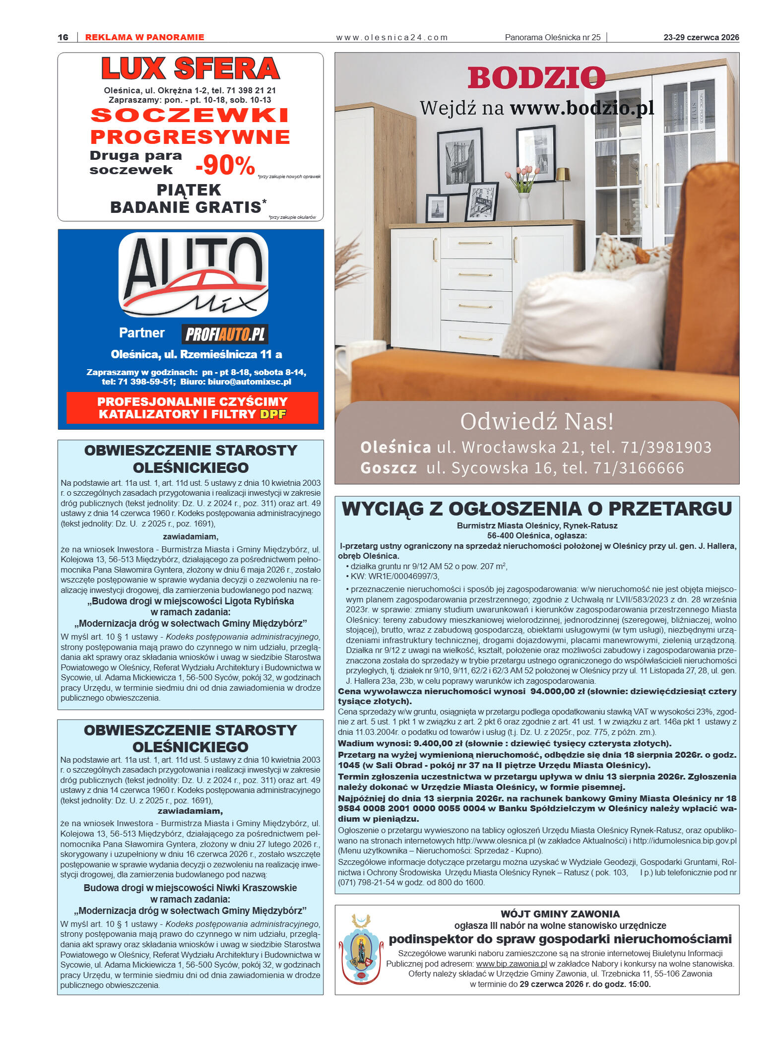 Panorama Oleśnicka nr 25 z 23 czerwca 2026 - strona 16