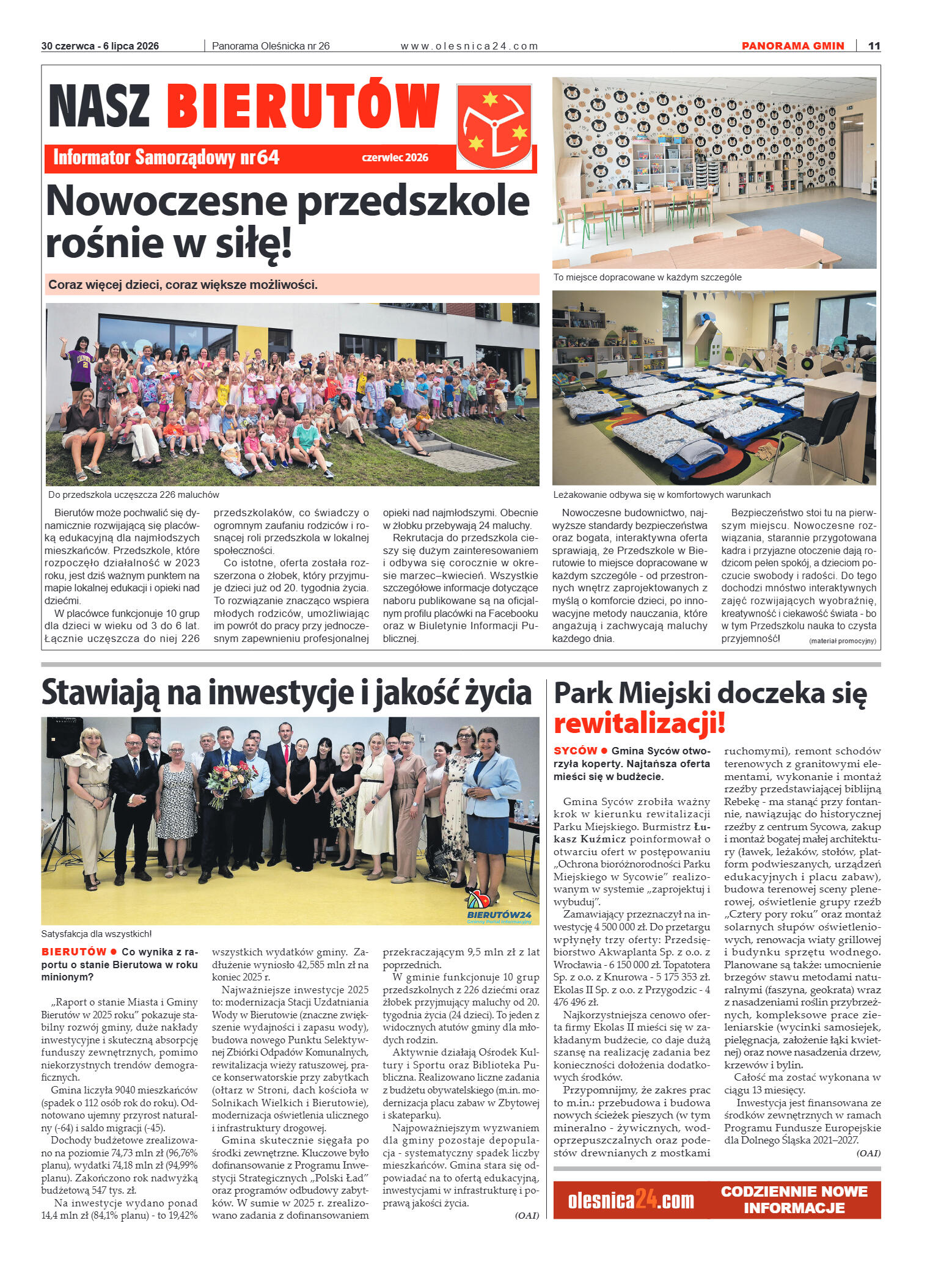 Panorama Oleśnicka nr 26 z 30 czerwca 2026 - strona 11