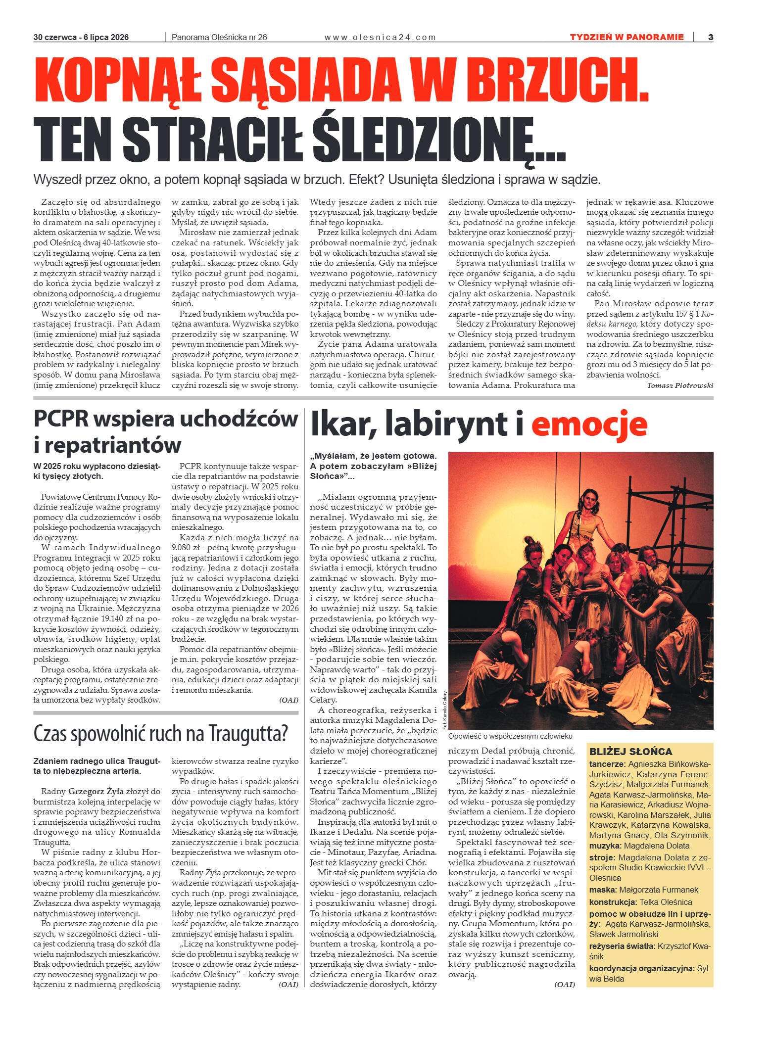 Panorama Oleśnicka nr 26 z 30 czerwca 2026 - strona 3