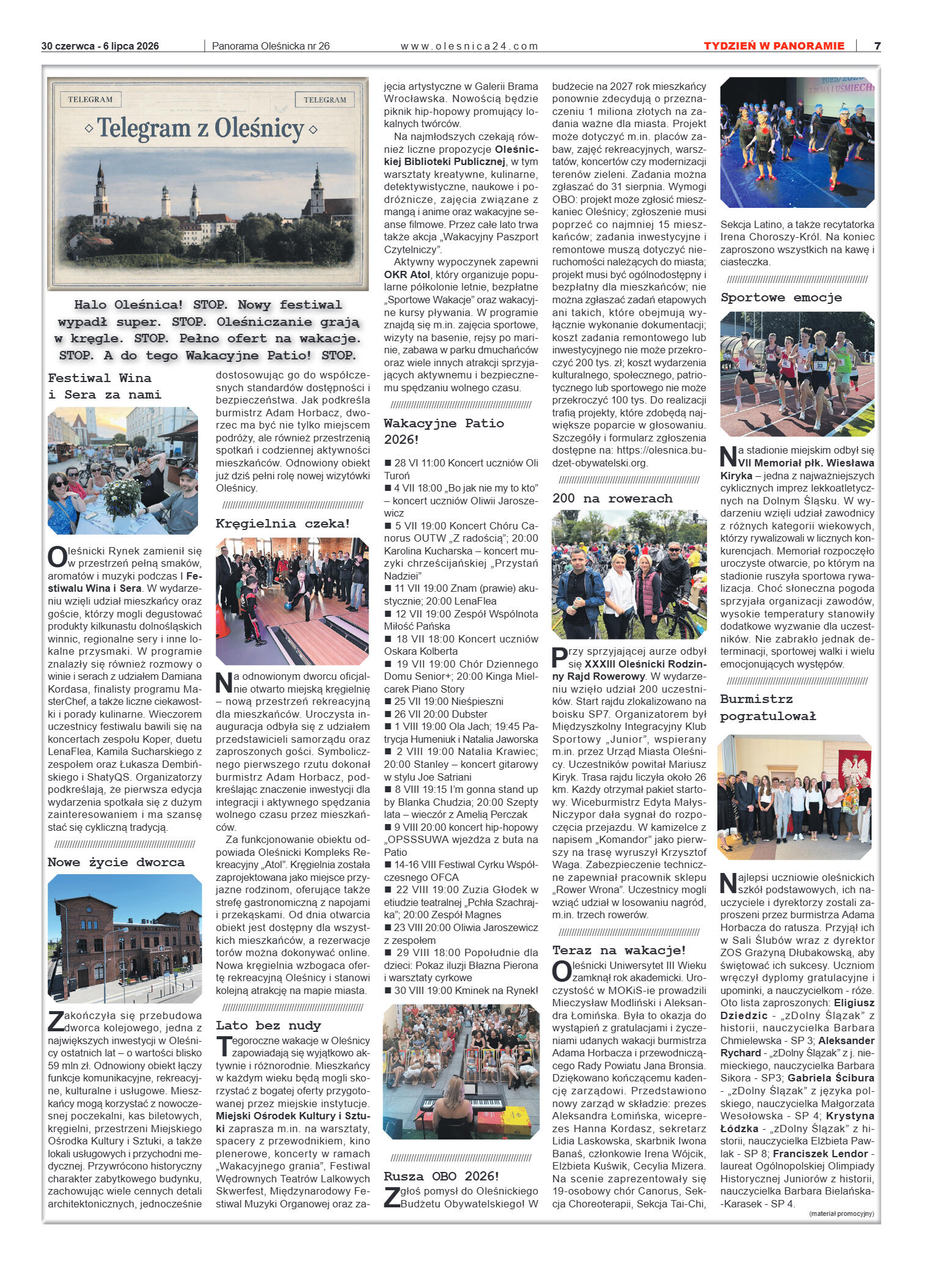Panorama Oleśnicka nr 26 z 30 czerwca 2026 - strona 7