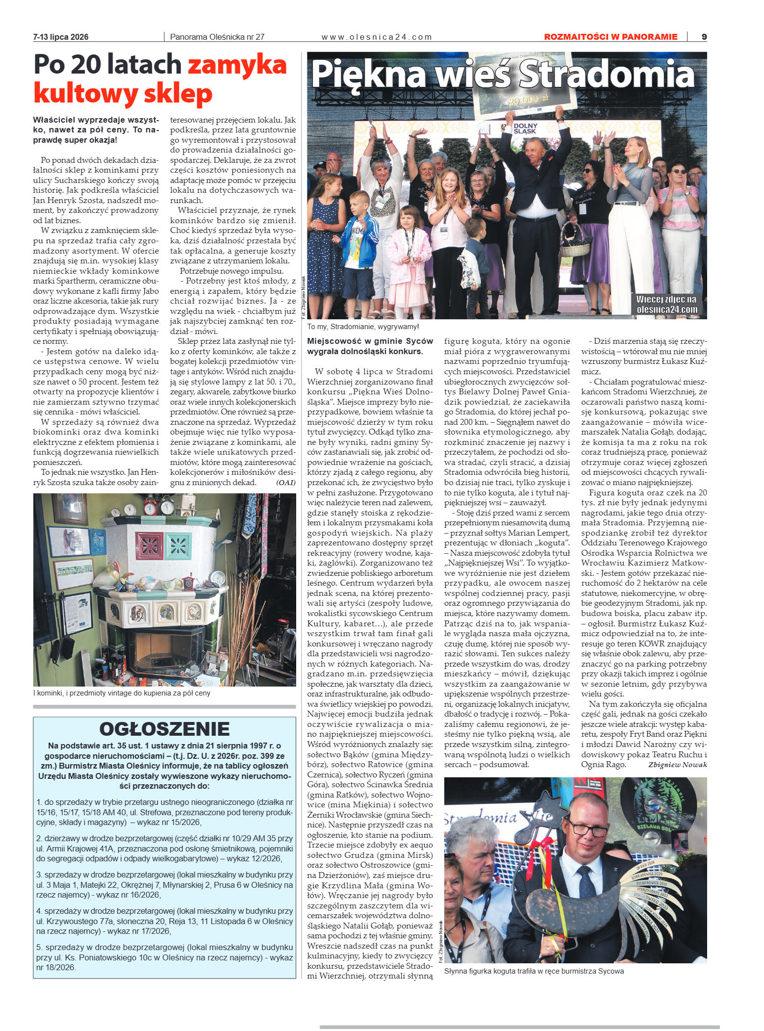 Panorama Oleśnicka nr 27 z 7 lipca 2026 - strona 9