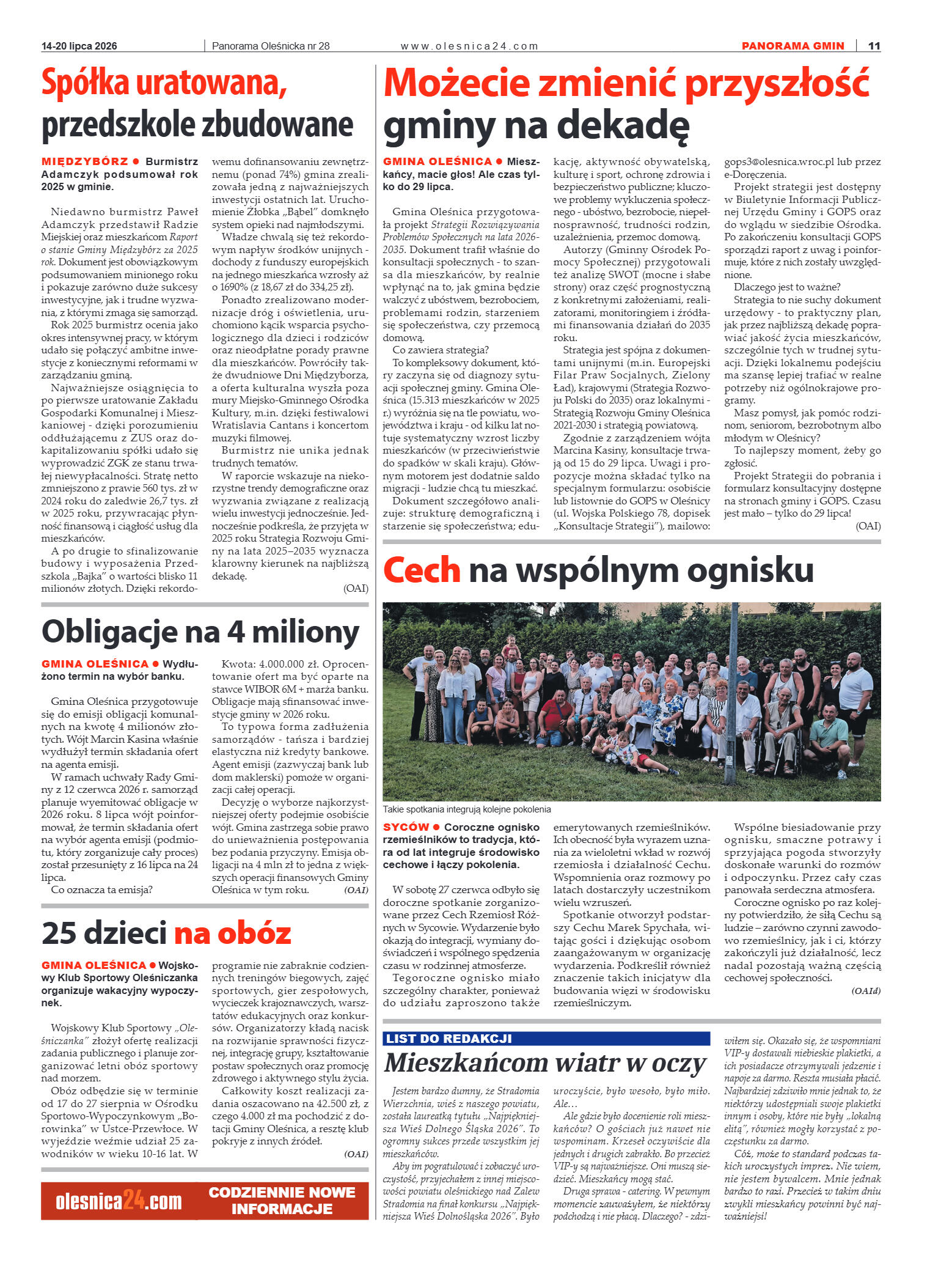 Panorama Oleśnicka nr 28 z 14 lipca 2026 - strona 11