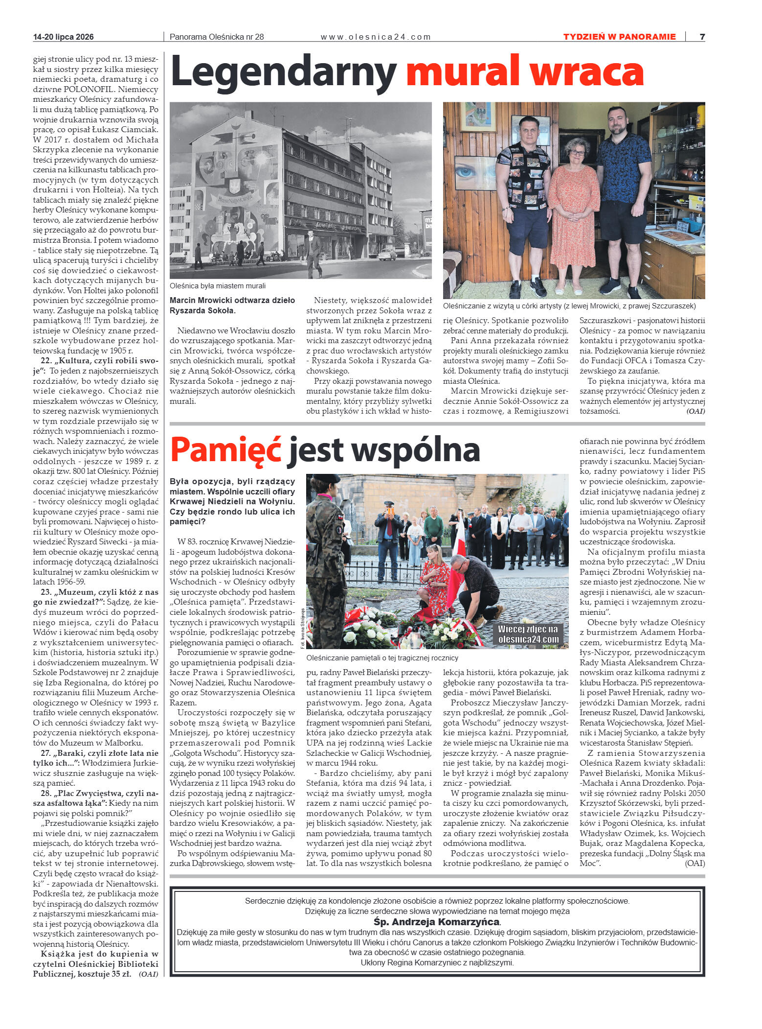 Panorama Oleśnicka nr 28 z 14 lipca 2026 - strona 7