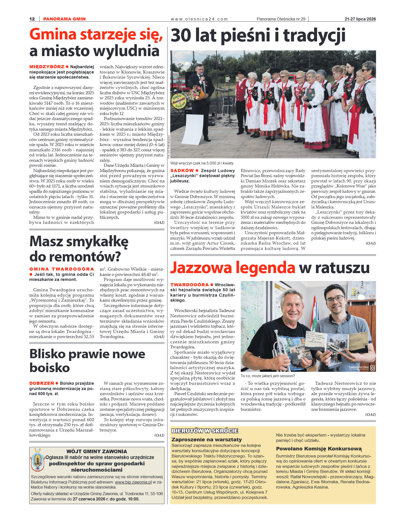 Panorama Oleśnicka nr 29 z 21 lipca 2026 - strona 12