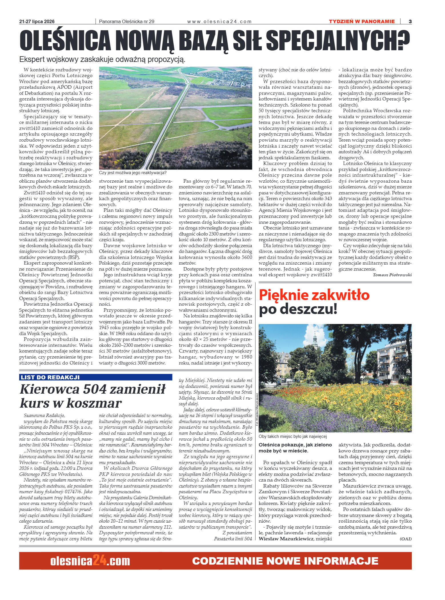 Panorama Oleśnicka nr 29 z 21 lipca 2026 - strona 3