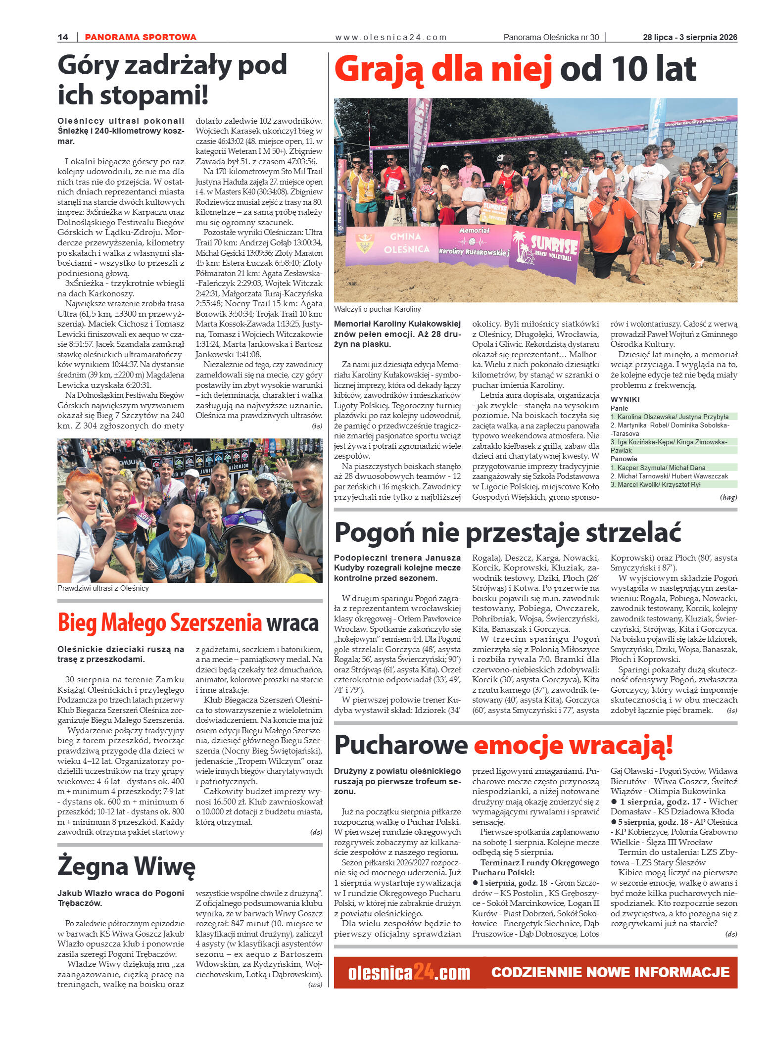 Panorama Oleśnicka nr 30 z 28 lipca 2026 - strona 14