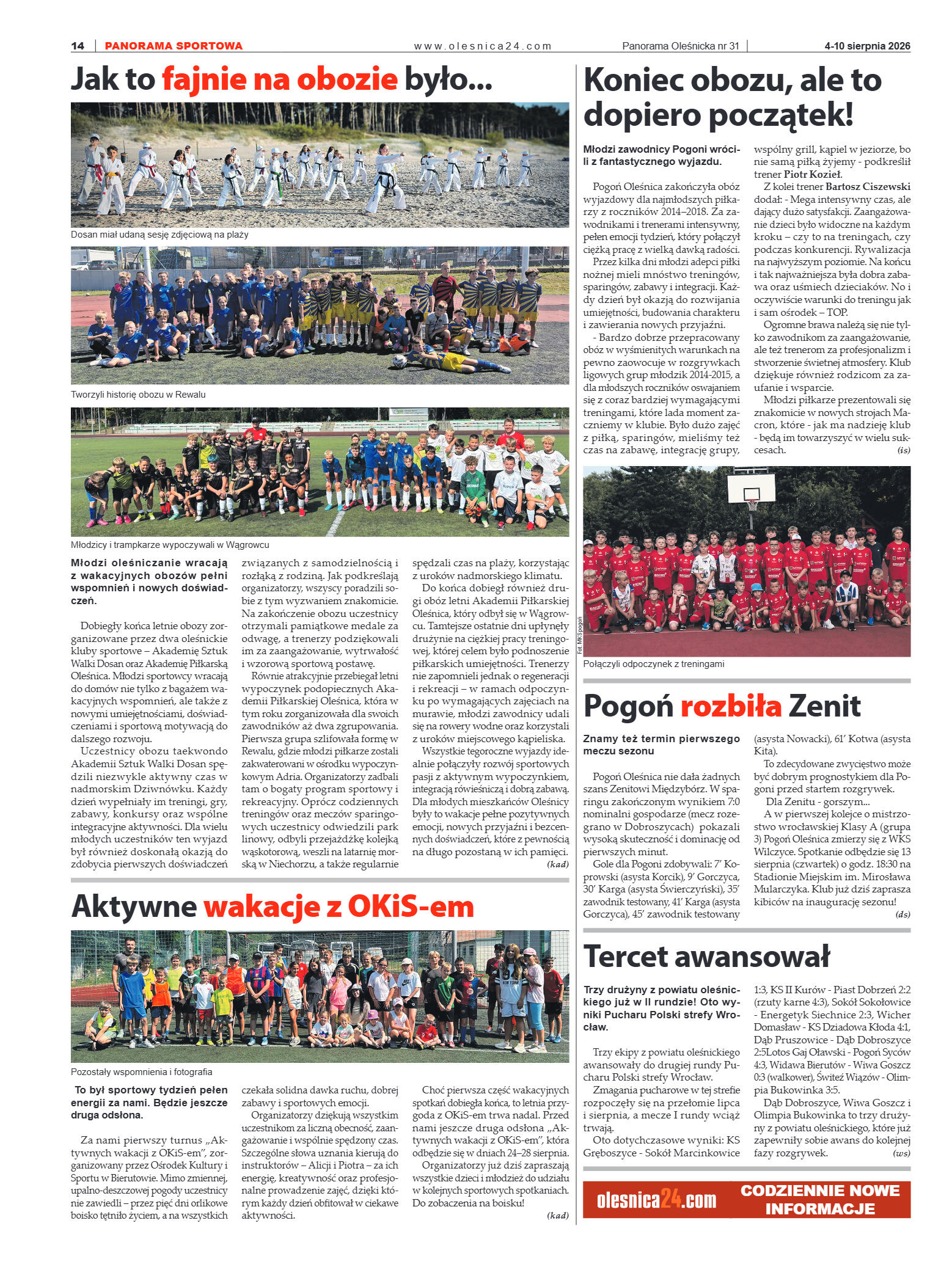 Panorama Oleśnicka nr 31 z 4 sierpnia 2026 - strona 14