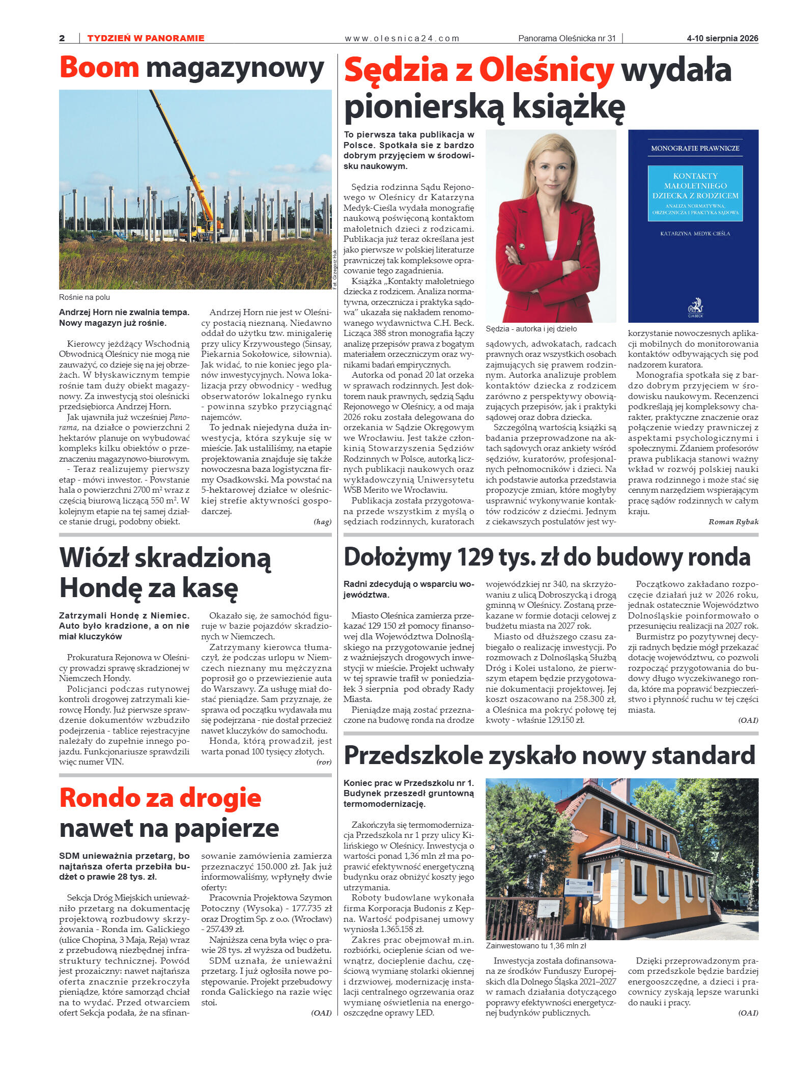 Panorama Oleśnicka nr 31 z 4 sierpnia 2026 - strona 2