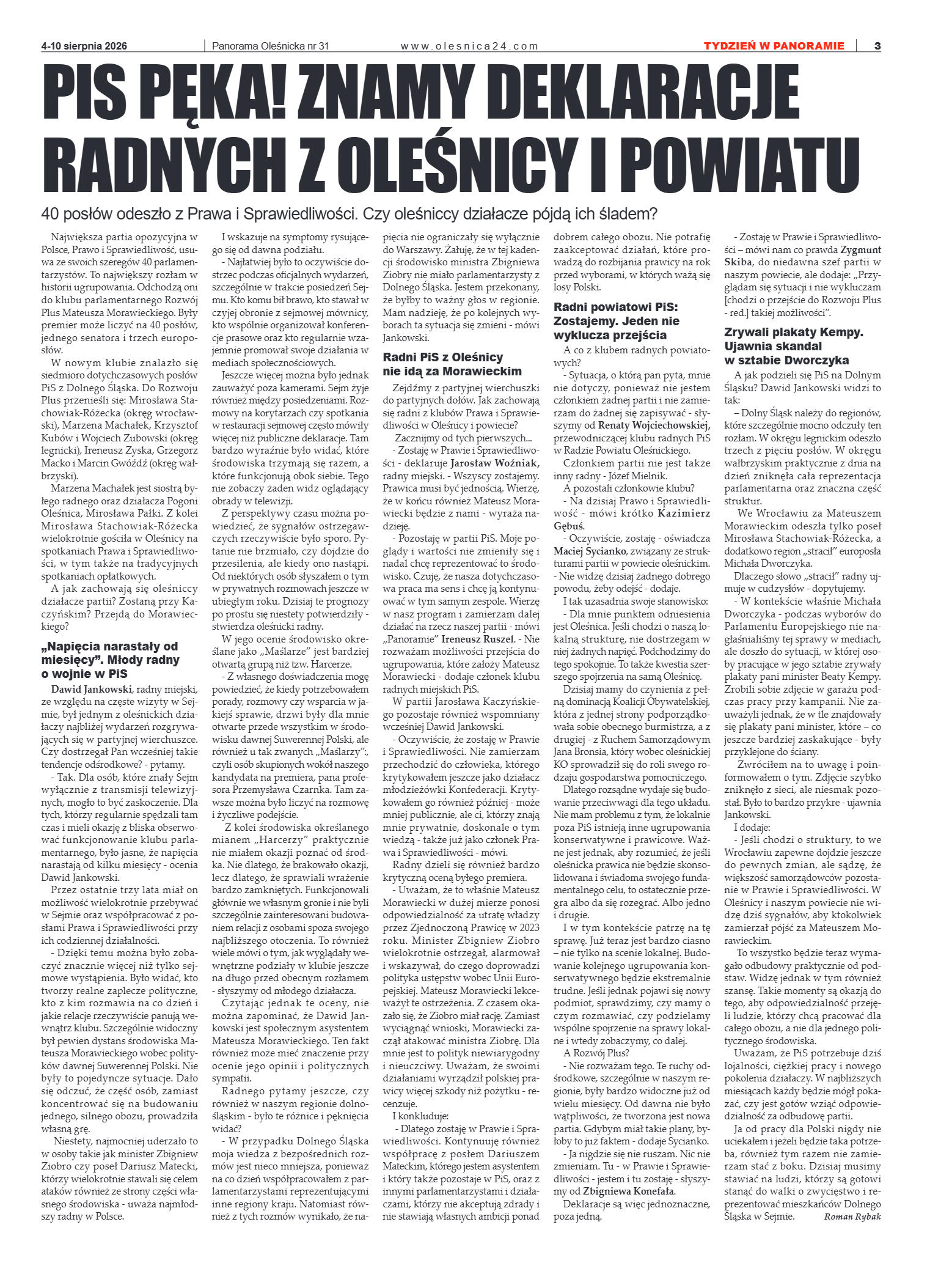 Panorama Oleśnicka nr 31 z 4 sierpnia 2026 - strona 3