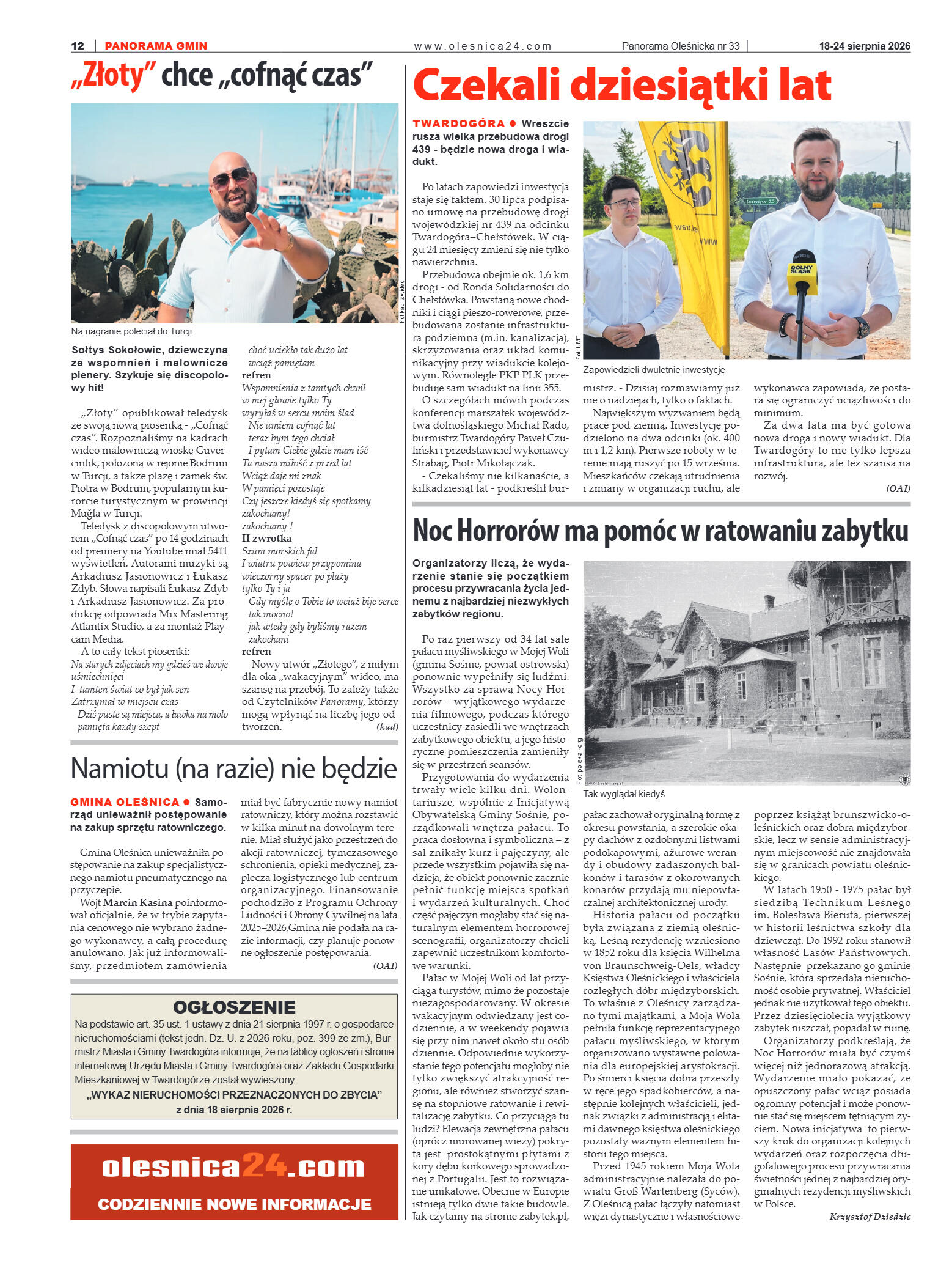 Panorama Oleśnicka nr 33 z 18 sierpnia 2026 - strona 12