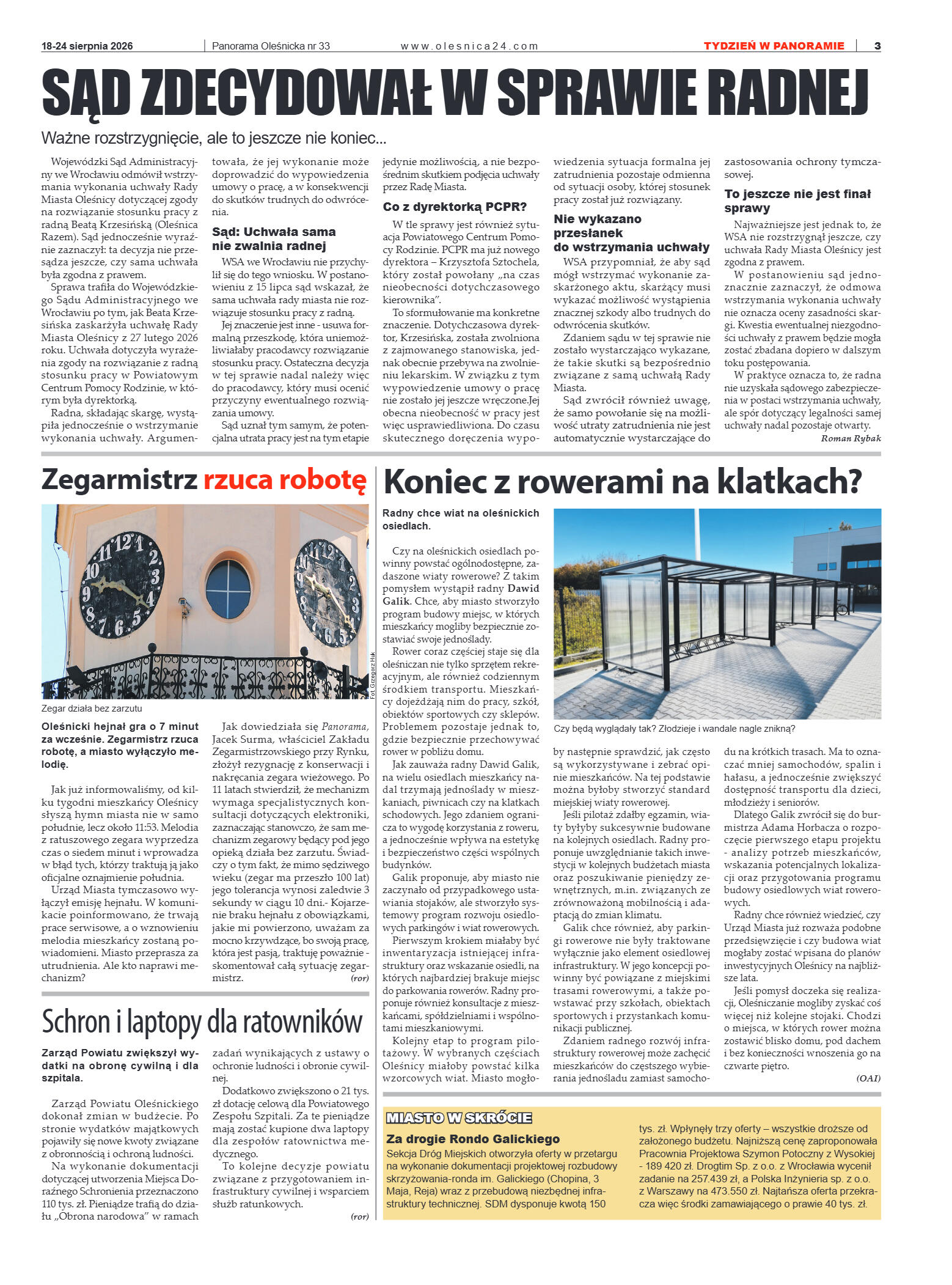 Panorama Oleśnicka nr 33 z 18 sierpnia 2026 - strona 3