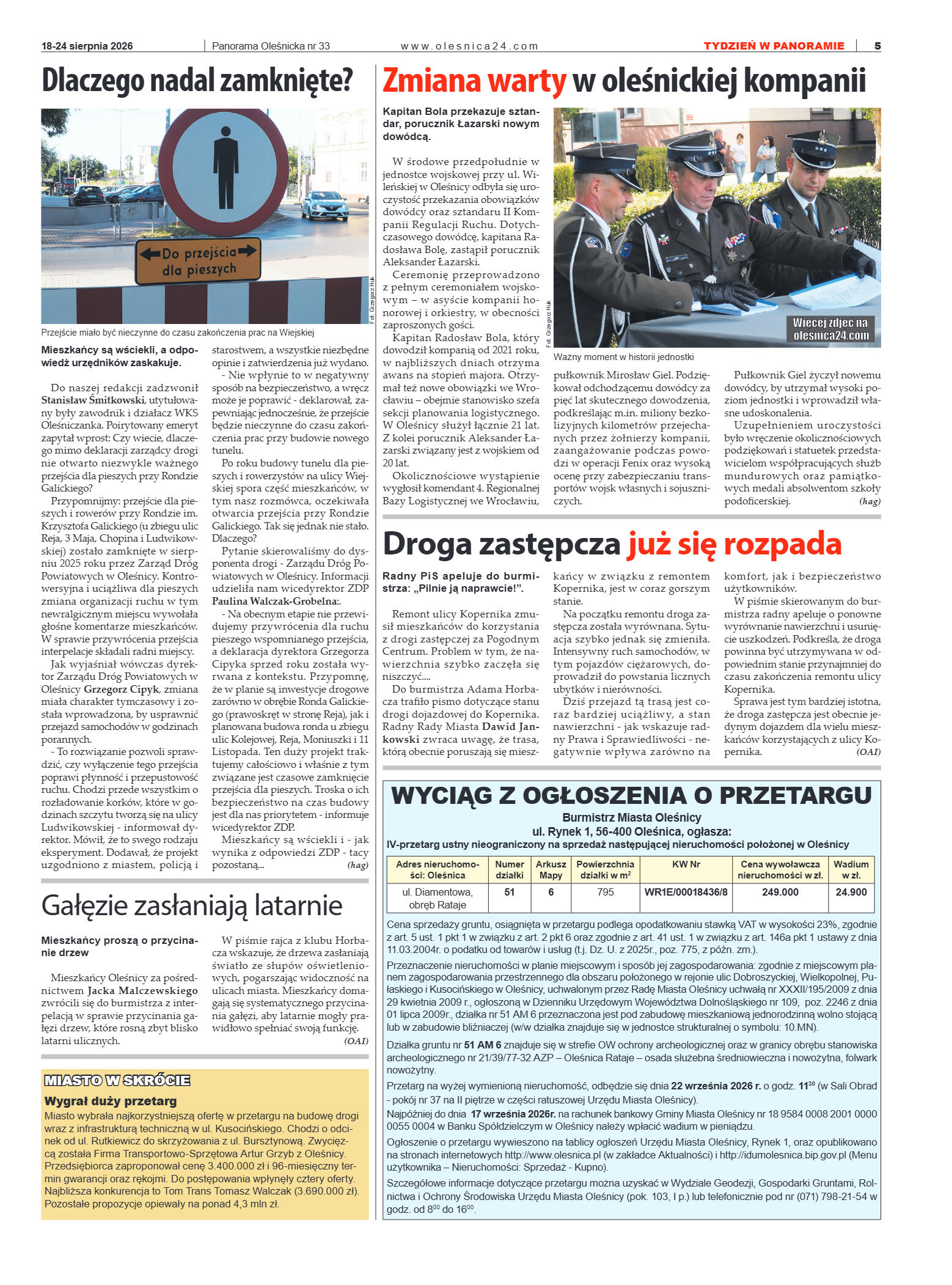 Panorama Oleśnicka nr 33 z 18 sierpnia 2026 - strona 5