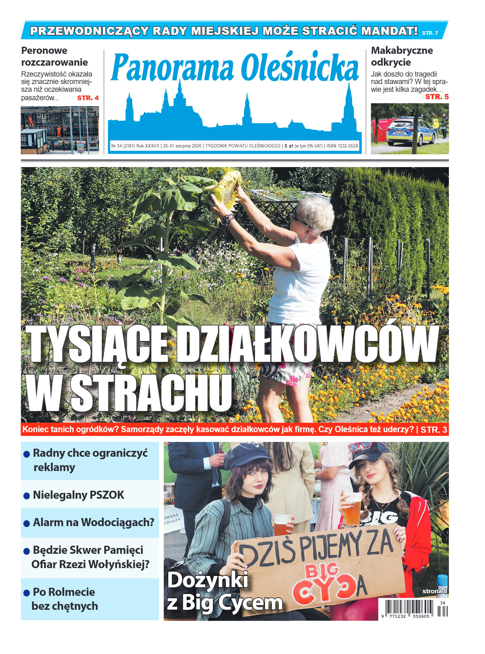 Panorama Oleśnicka nr 34 z 25 sierpnia 2025 - strona 1