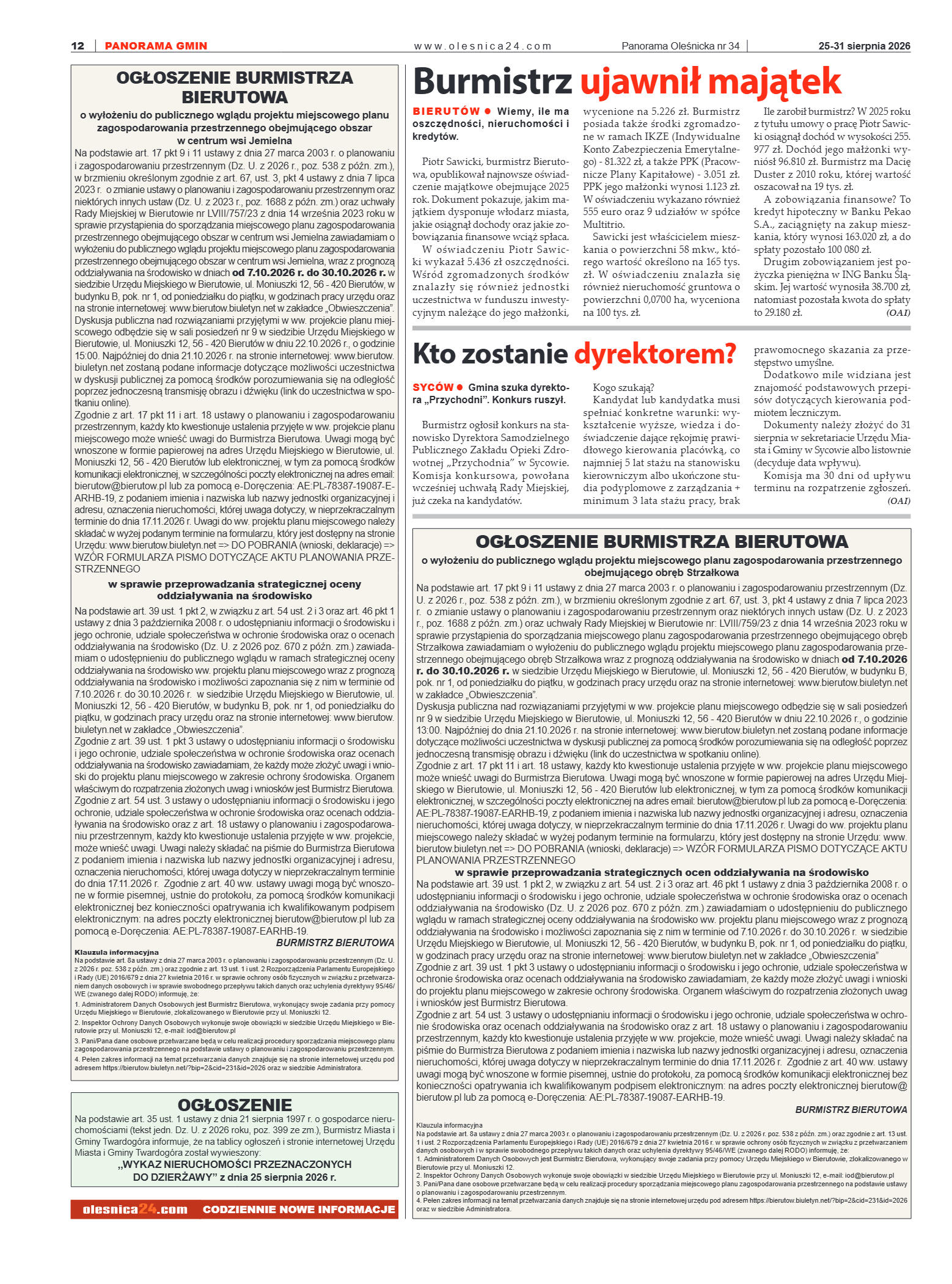 Panorama Oleśnicka nr 34 z 25 sierpnia 2025 - strona 12