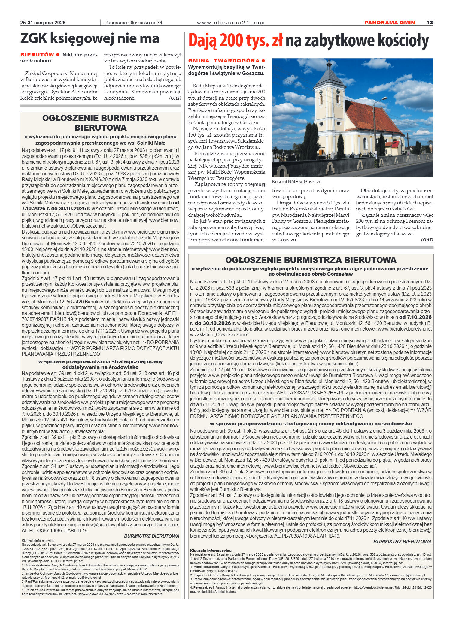 Panorama Oleśnicka nr 34 z 25 sierpnia 2025 - strona 13