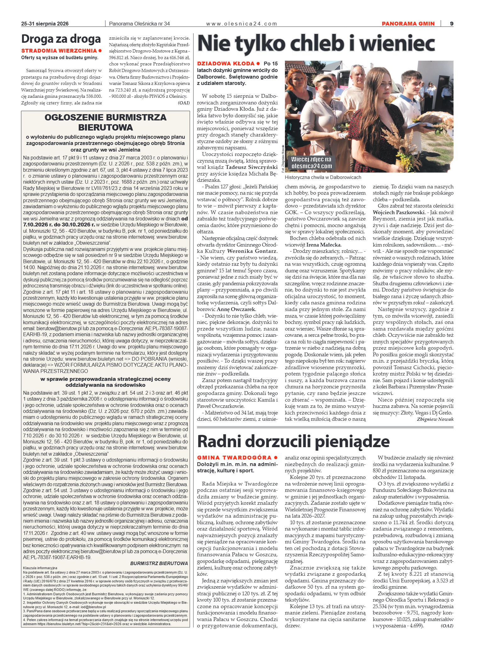 Panorama Oleśnicka nr 34 z 25 sierpnia 2025 - strona 9