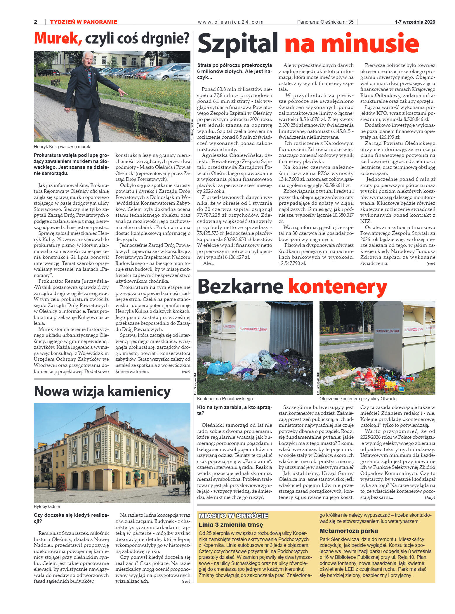 Panorama Oleśnicka nr 35 z 1 września 2026 - strona 2