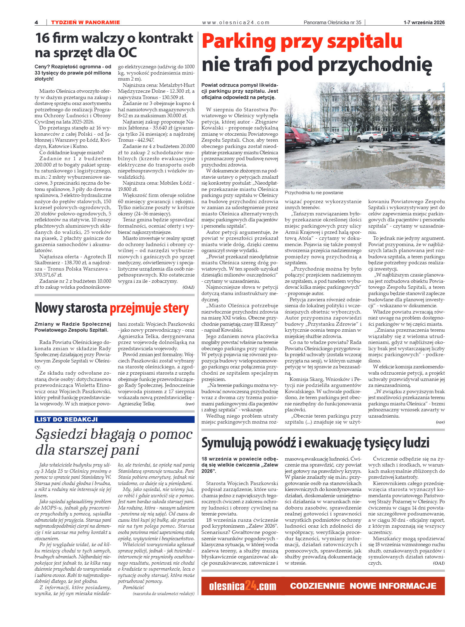 Panorama Oleśnicka nr 35 z 1 września 2026 - strona 4