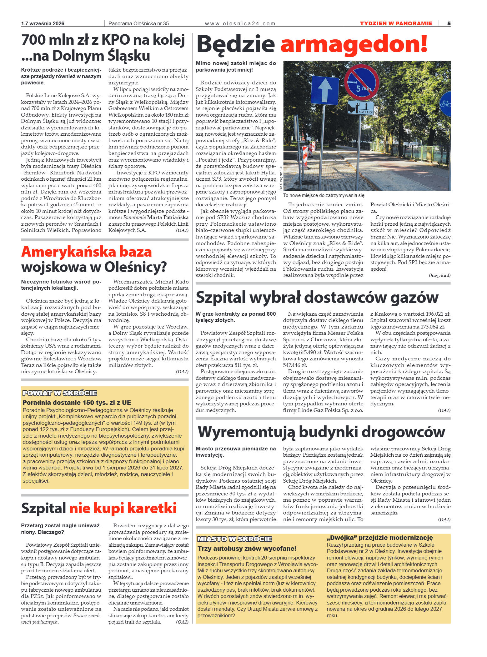 Panorama Oleśnicka nr 35 z 1 września 2026 - strona 5