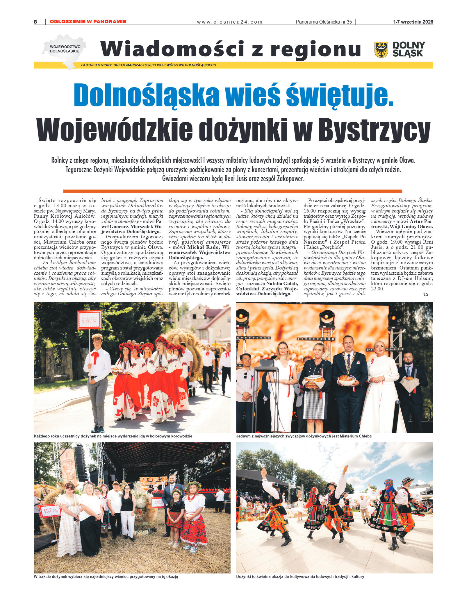 Panorama Oleśnicka nr 35 z 1 września 2026 - strona 8