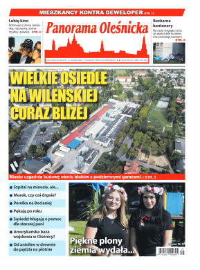 Panorama Oleśnicka nr 35 z 1 września 2026 - strona 1