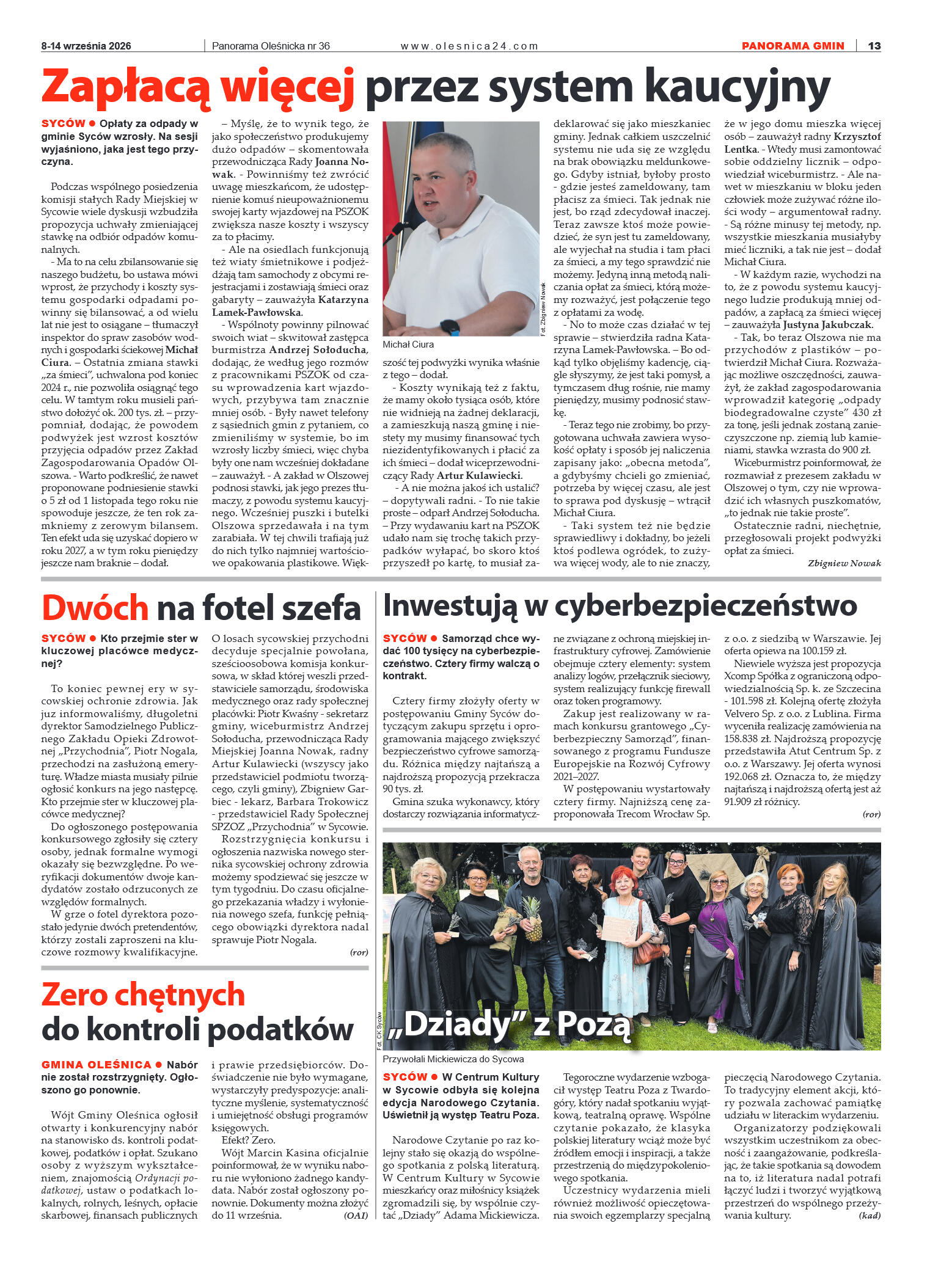 Panorama Oleśnicka nr 36 z 8 września 2026 - strona 13