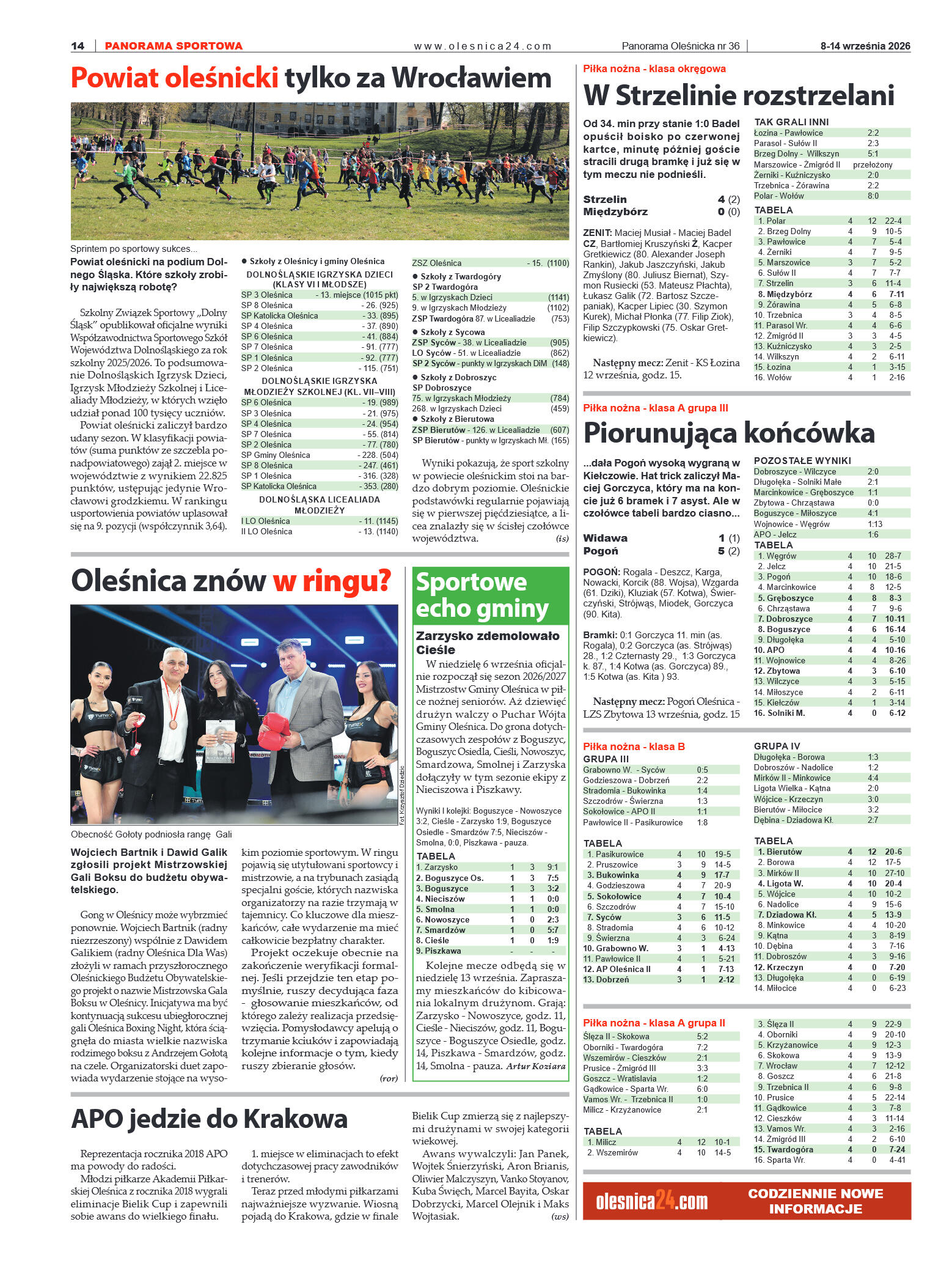 Panorama Oleśnicka nr 36 z 8 września 2026 - strona 14