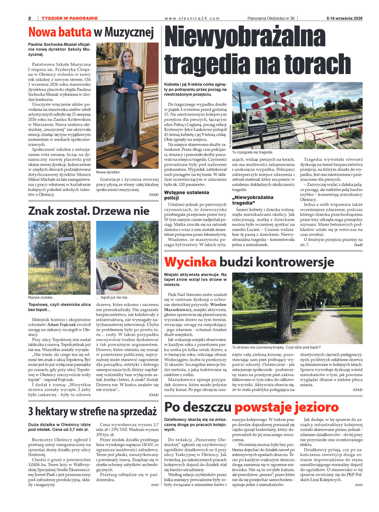 Panorama Oleśnicka nr 36 z 8 września 2026 - strona 2