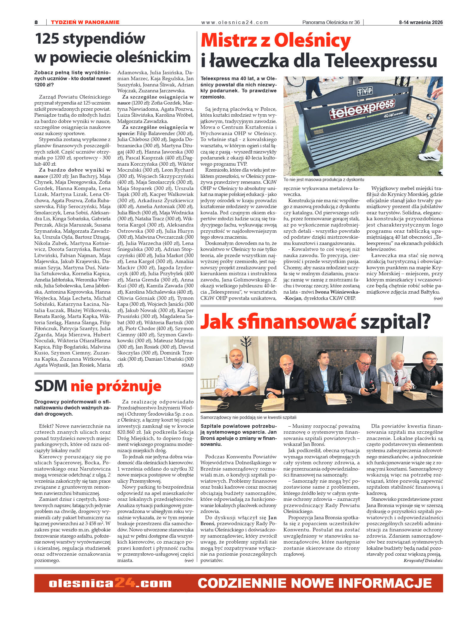 Panorama Oleśnicka nr 36 z 8 września 2026 - strona 8