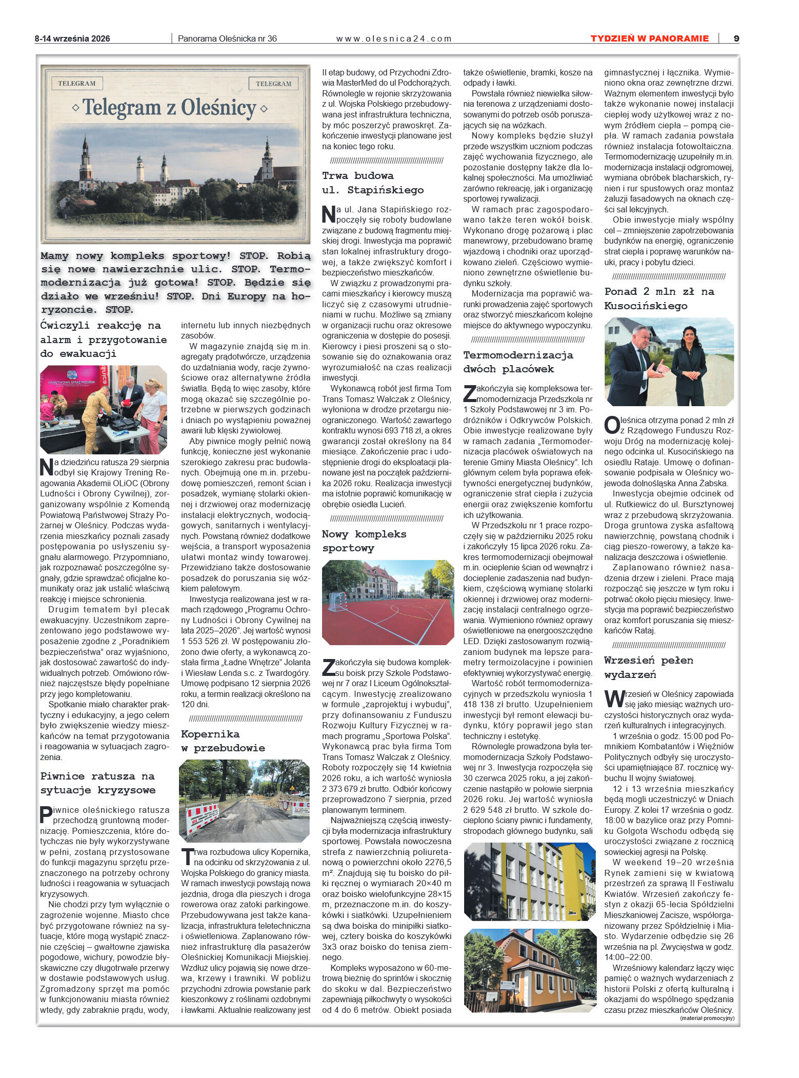Panorama Oleśnicka nr 36 z 8 września 2026 - strona 9