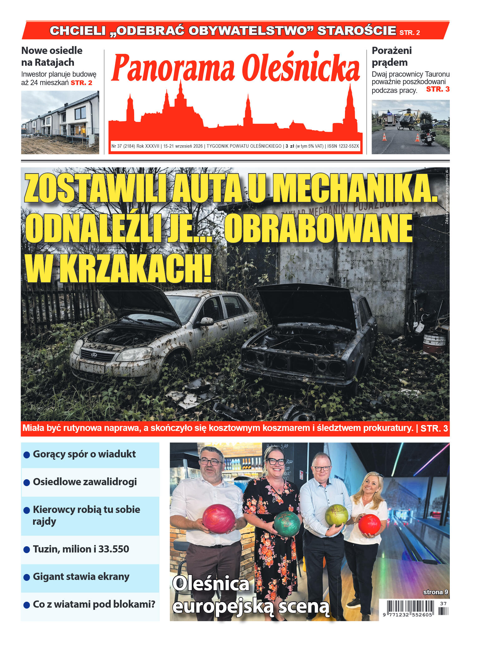 Panorama Oleśnicka nr 37 z 15 września 2026 - strona 1