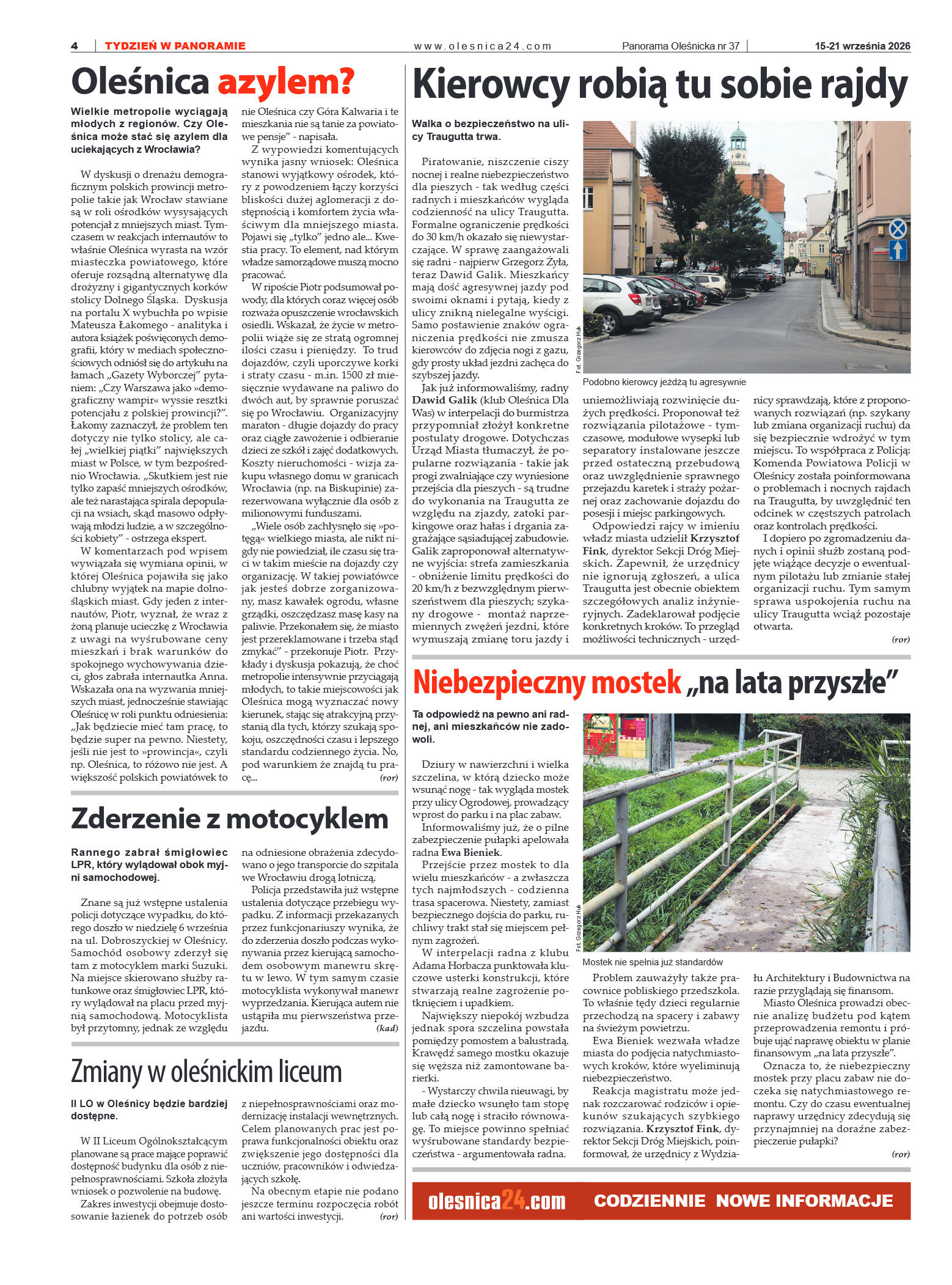 Panorama Oleśnicka nr 37 z 15 września 2026 - strona 4