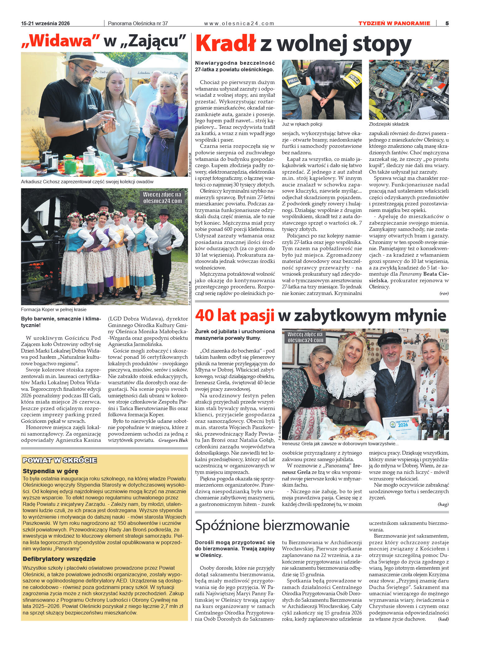 Panorama Oleśnicka nr 37 z 15 września 2026 - strona 5
