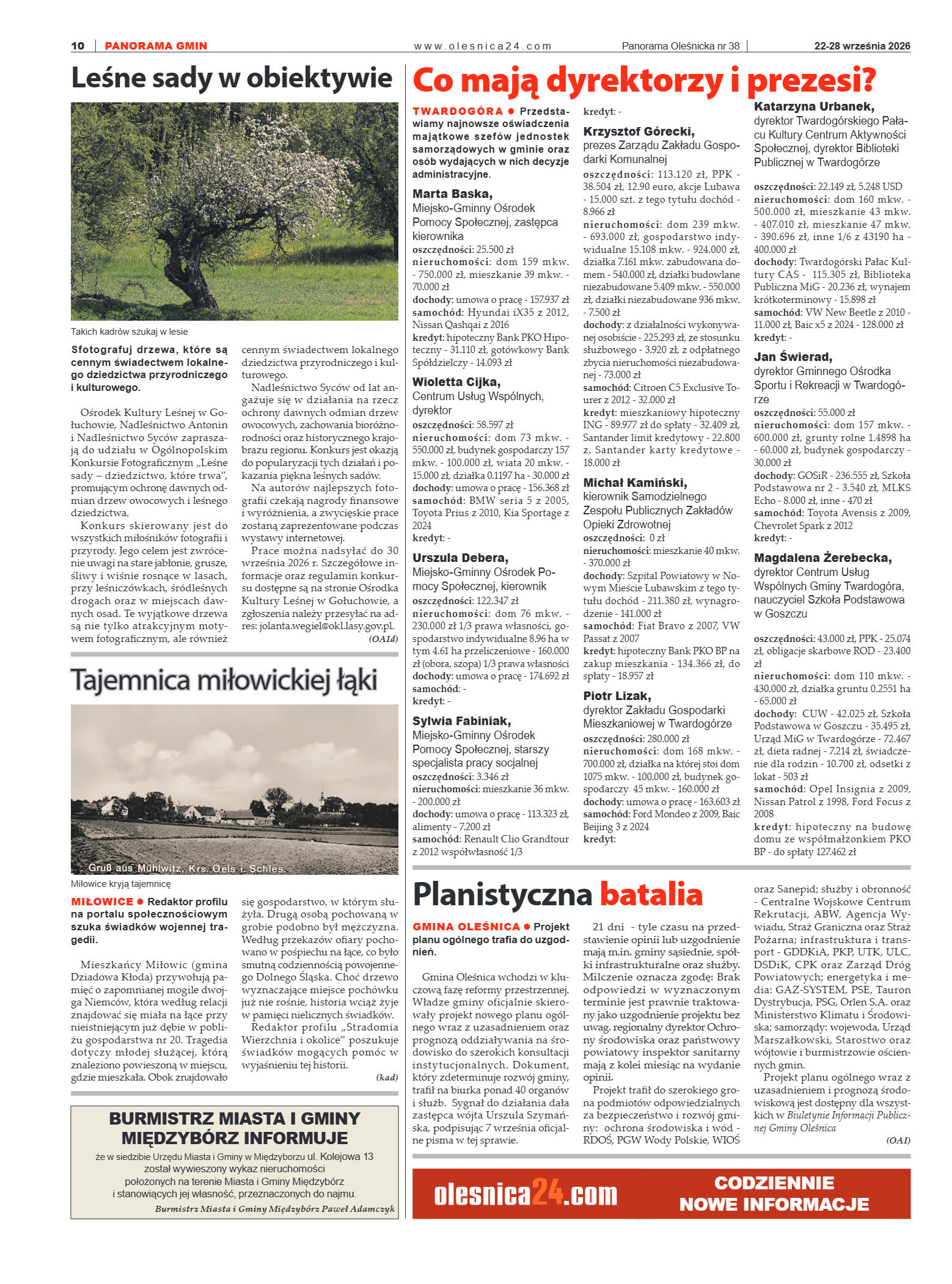 Panorama Oleśnicka nr 38 z 22 września 2026 - strona 10
