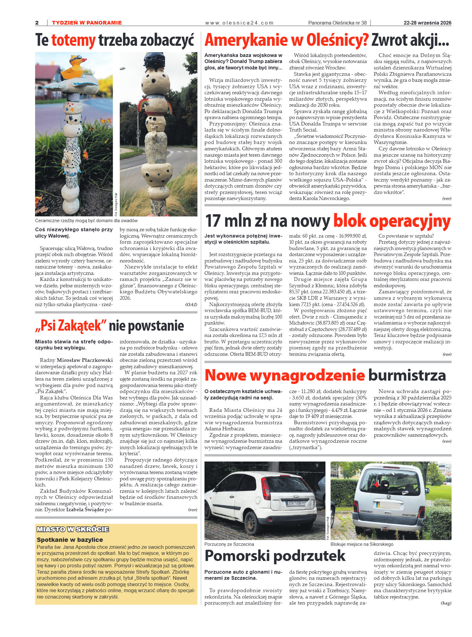 Panorama Oleśnicka nr 38 z 22 września 2026 - strona 2
